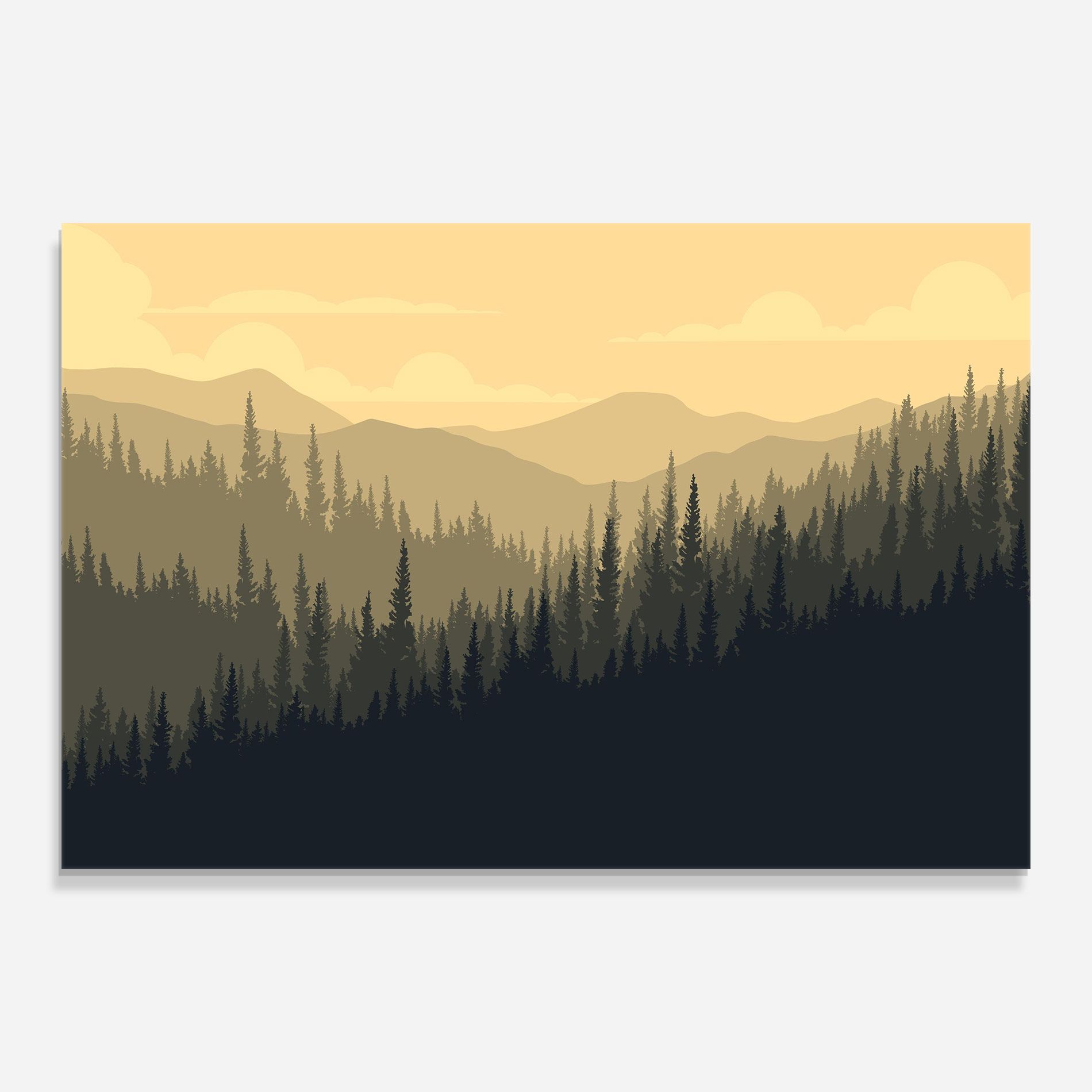 Cream Foggy Forest mockup 0