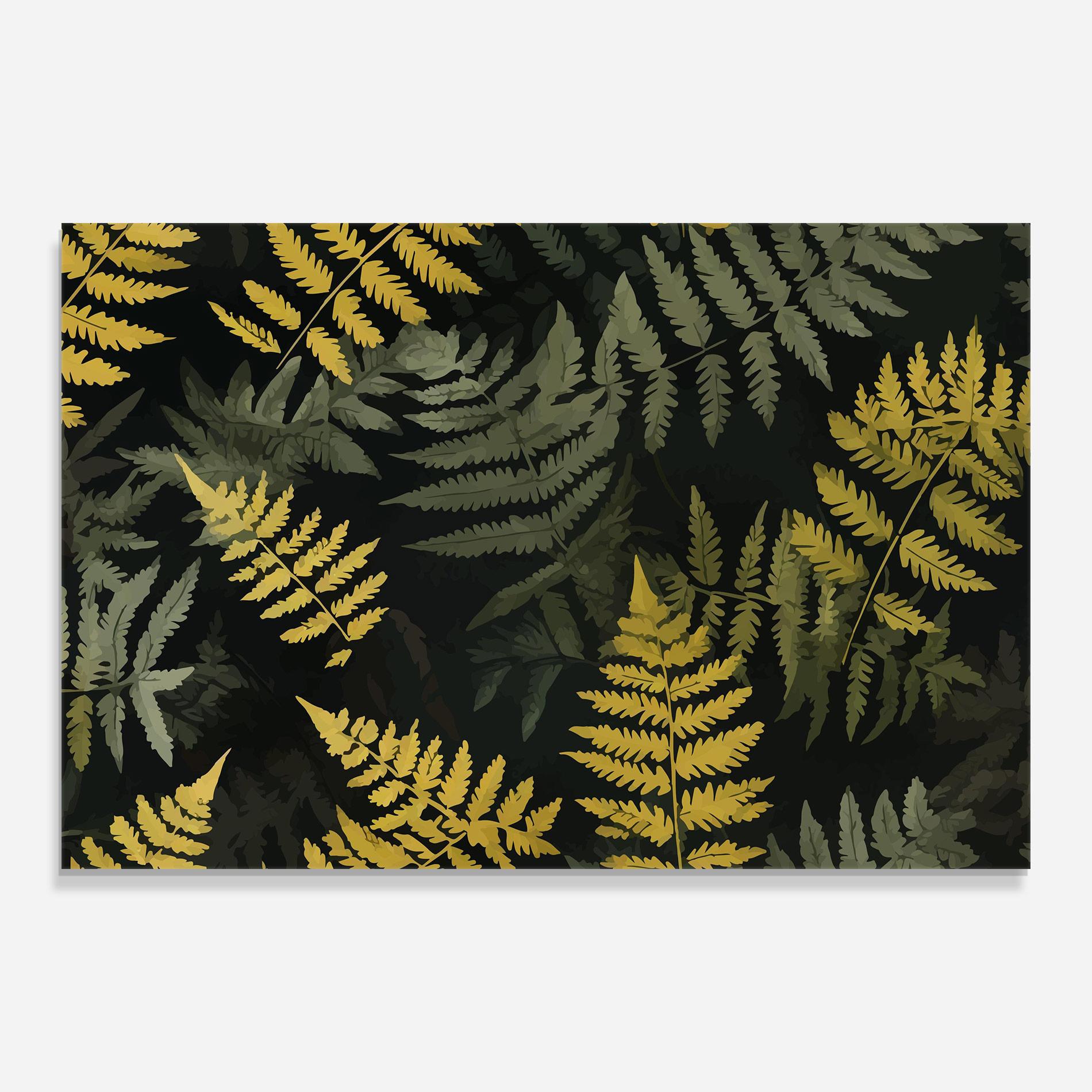 Glasbild Yellow Leaves Forest mockup 0