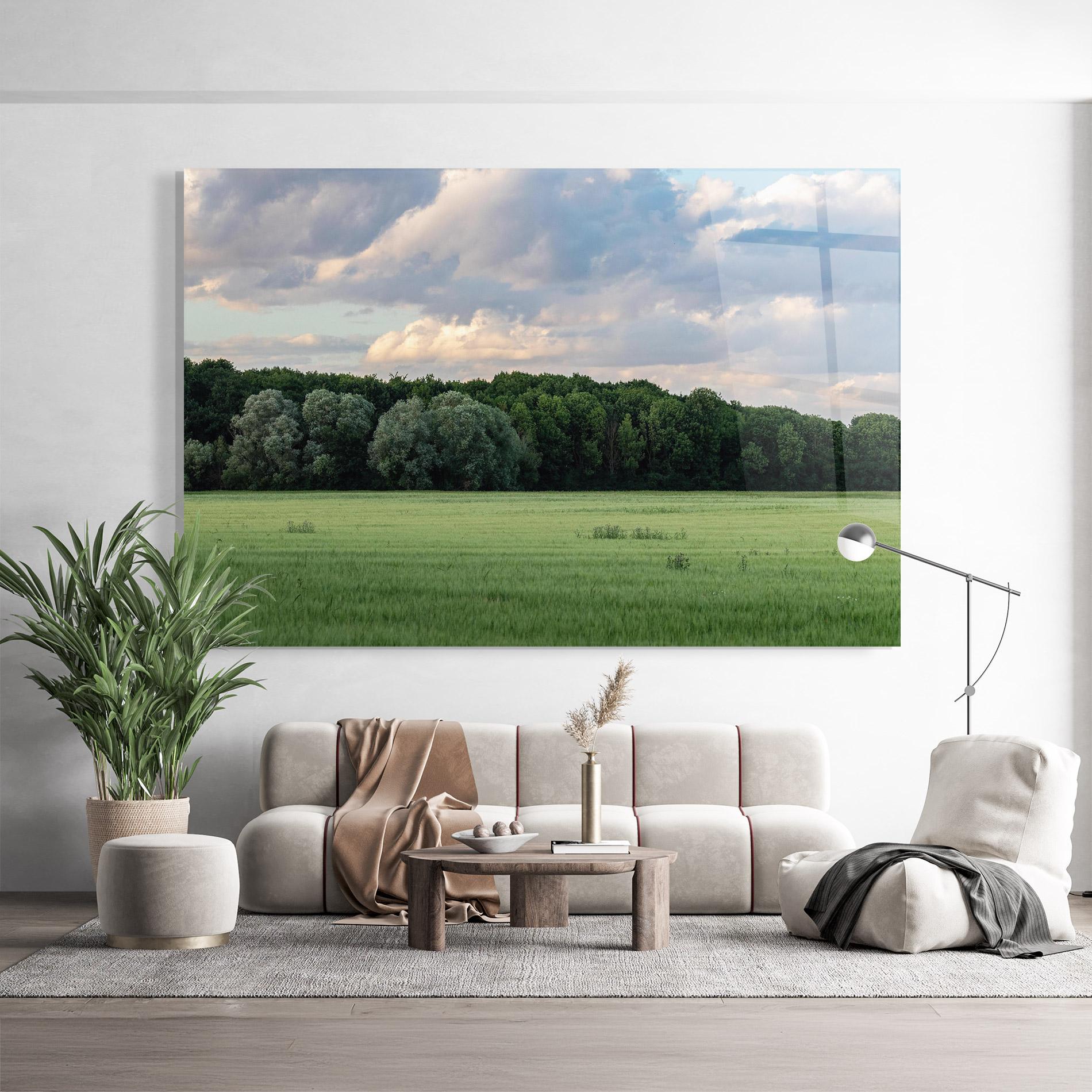 Glasbild Forest Field mockup 9