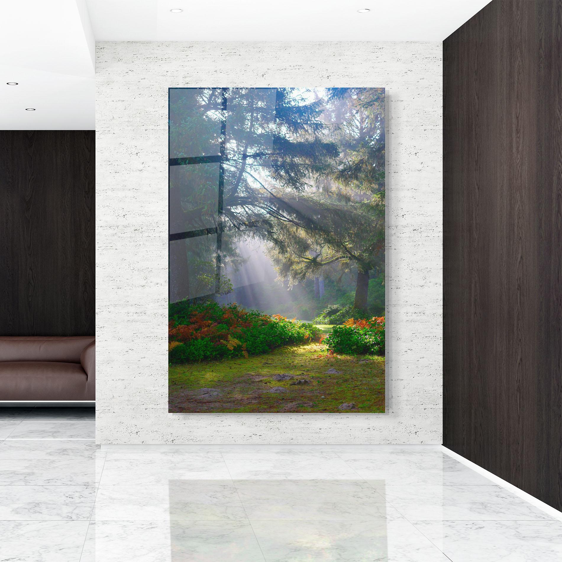 Glasbild Forest Light mockup 9