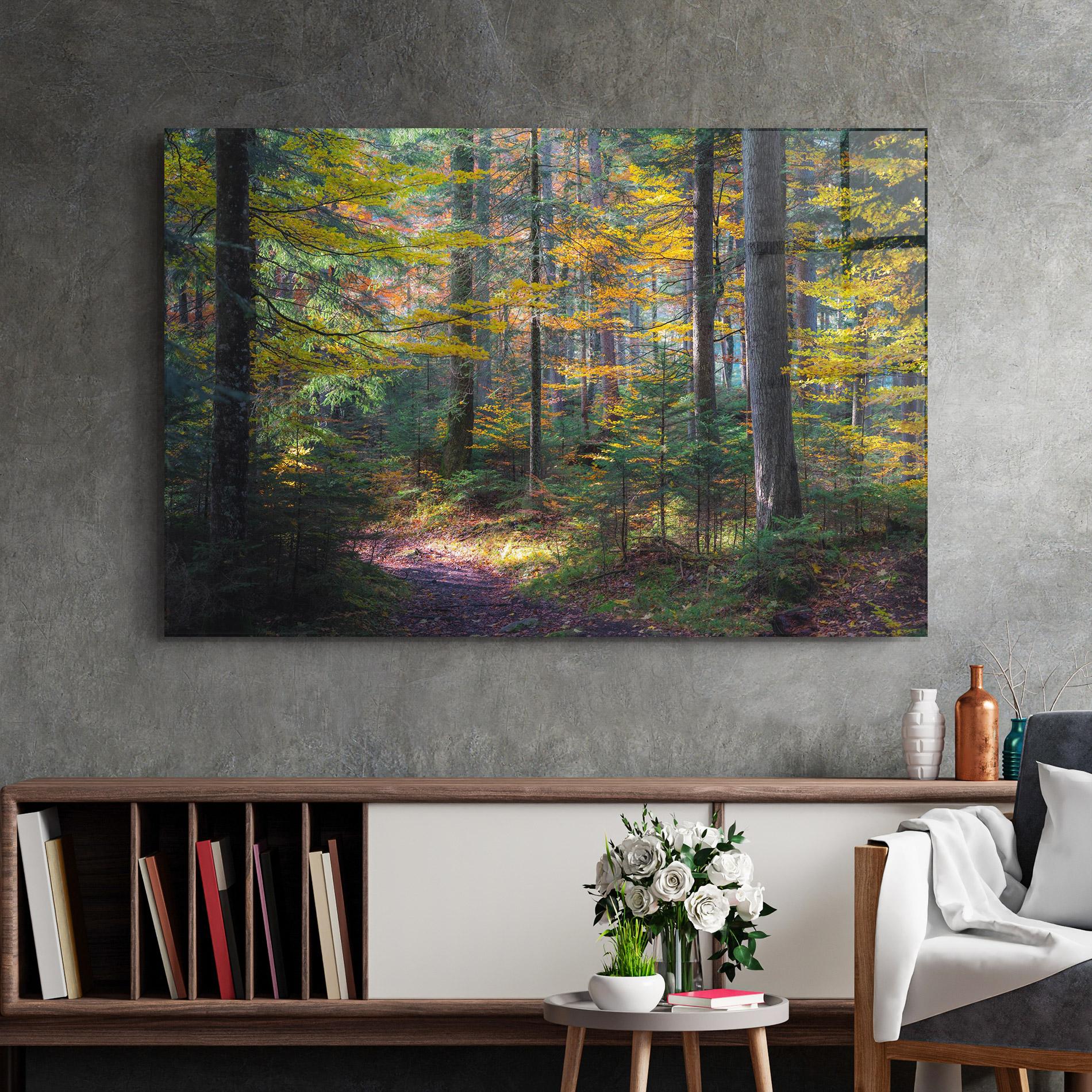 Glasbild Dreamy Path Dorest mockup 2