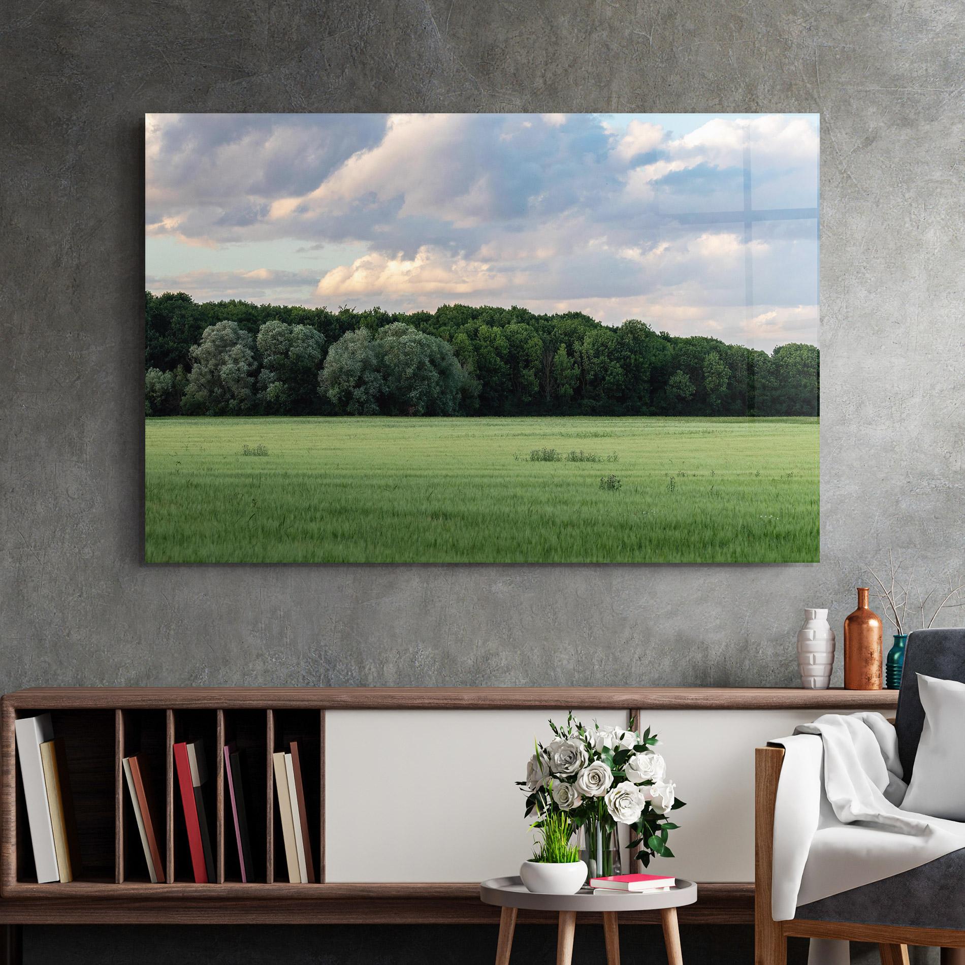 Glasbild Forest Field mockup 2