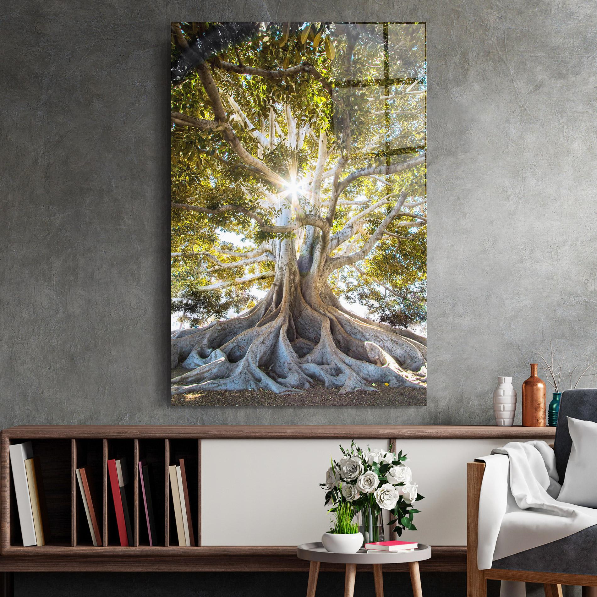 Glasbild Big Old Tree mockup 2