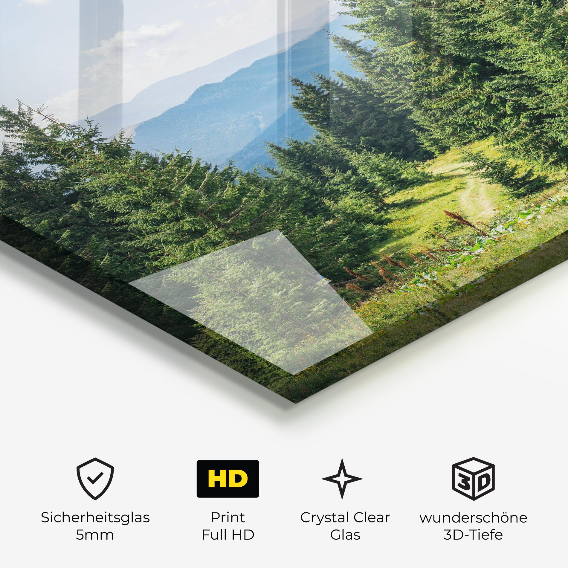 Glasbild Carpathian Mountain mockup 3