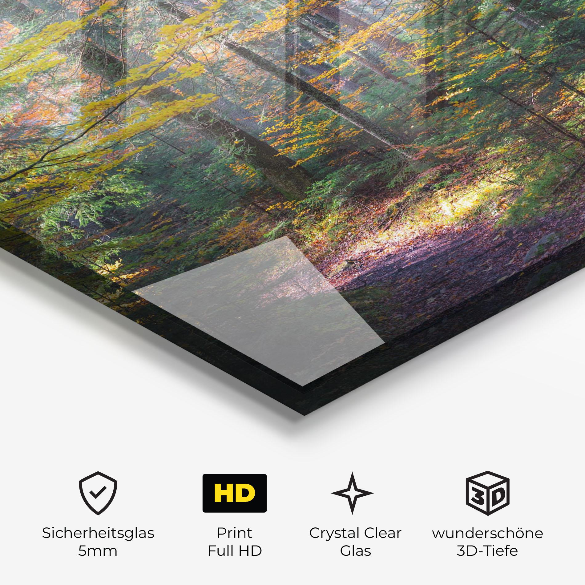 Glasbild Dreamy Path Dorest mockup 3