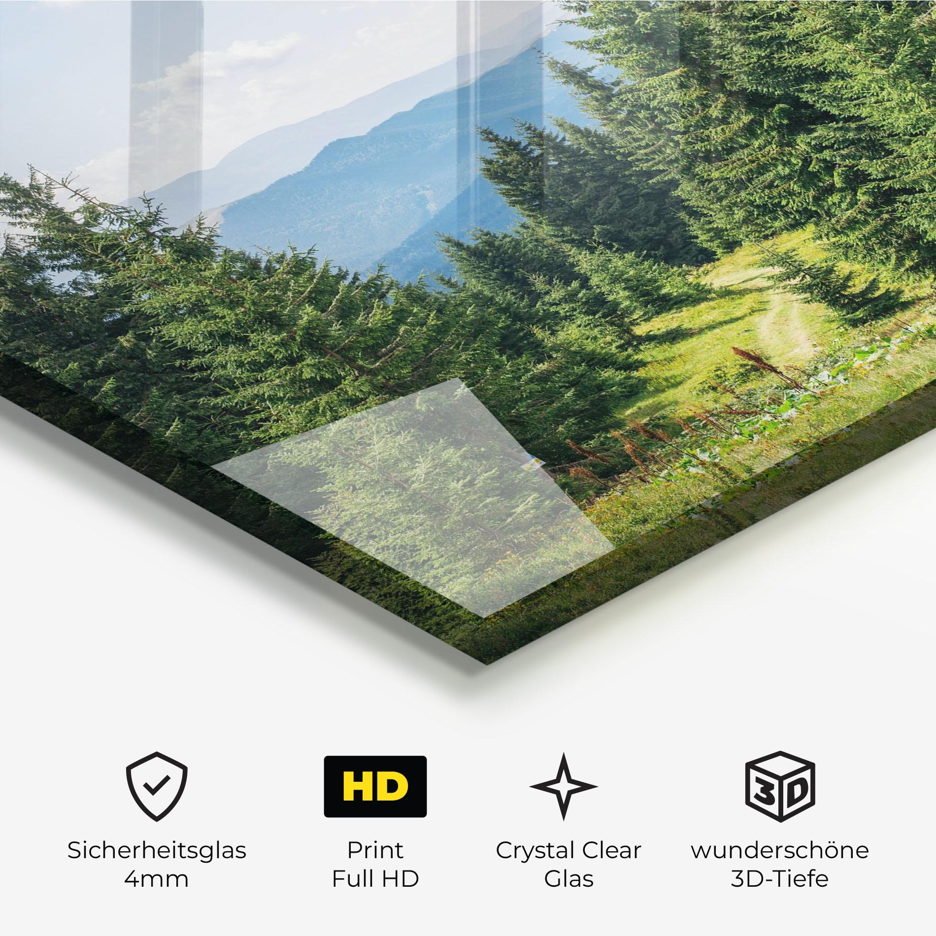 Glasbild Carpathian Mountain mockup 3