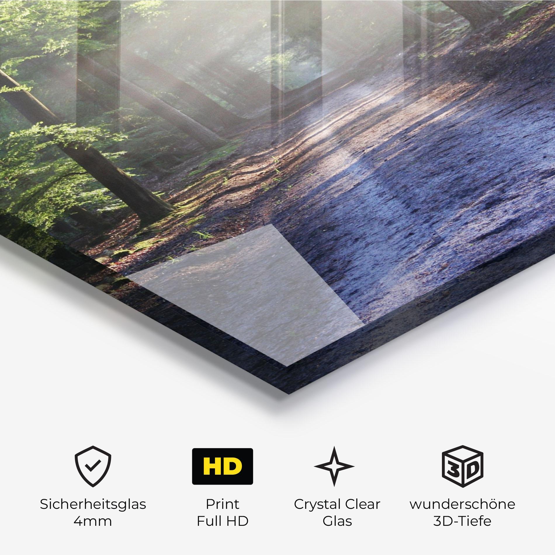Glasbild Forest Road mockup 3