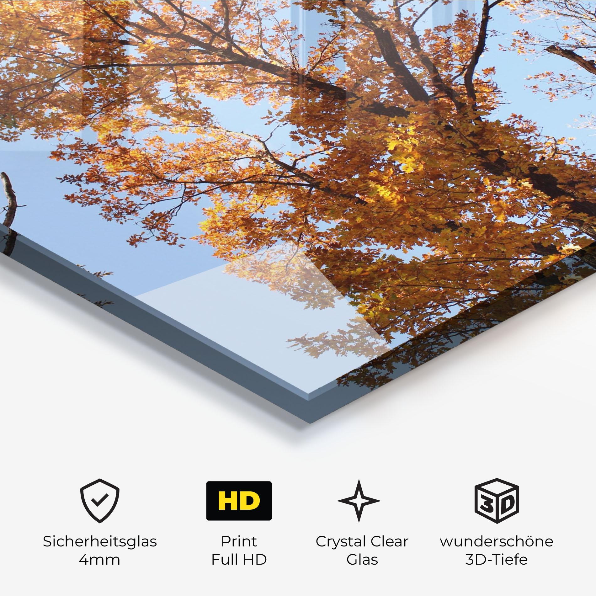 Glasbild Yellow Tree Forest mockup 3