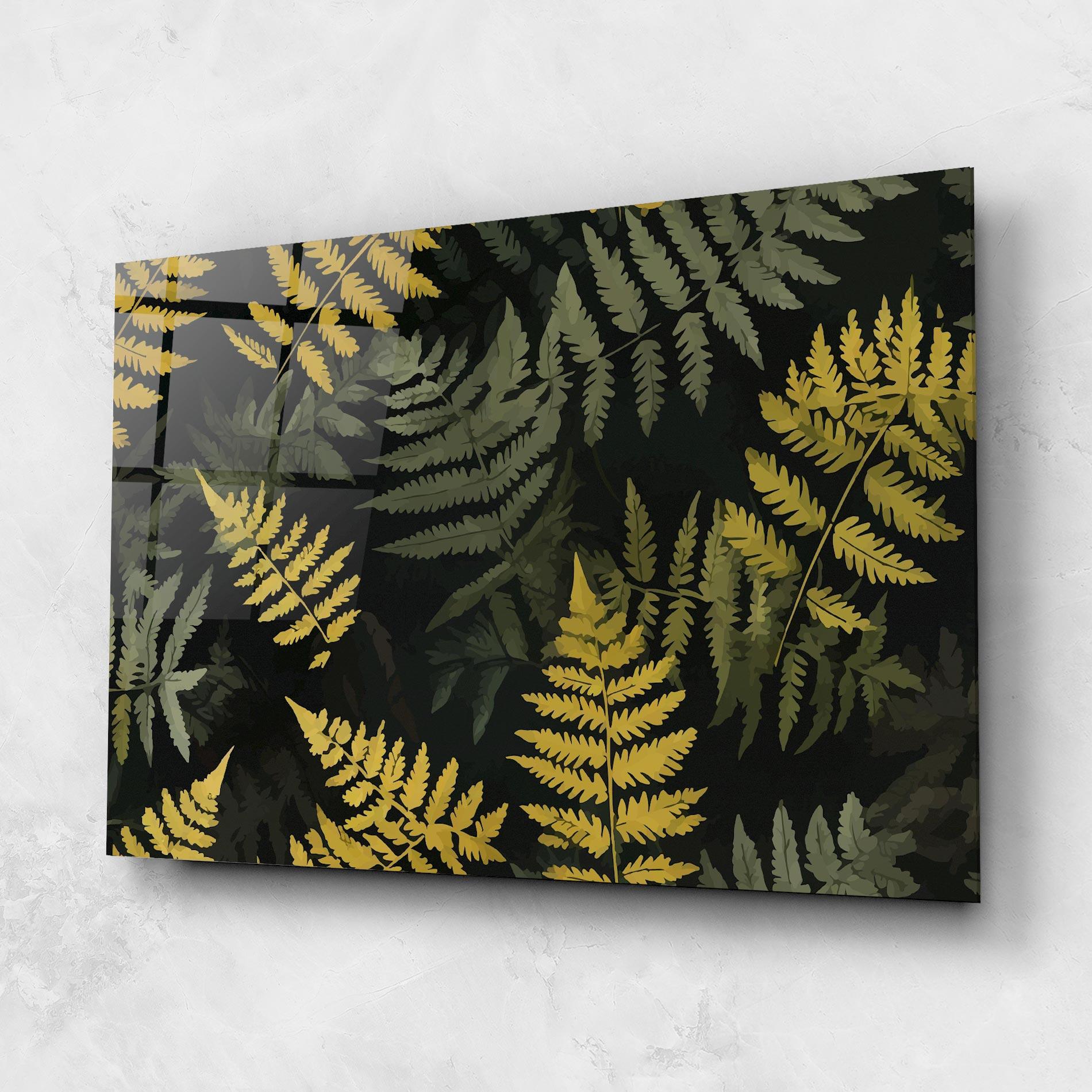 Glasbild Yellow Leaves Forest mockup 1
