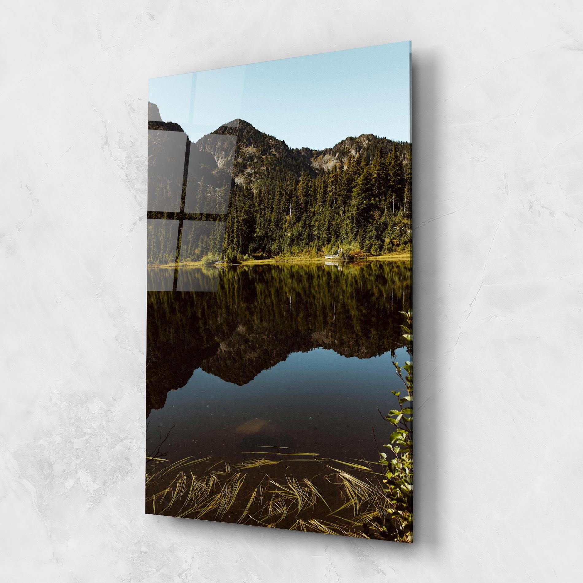Glasbild Big Lake Mountain mockup 1