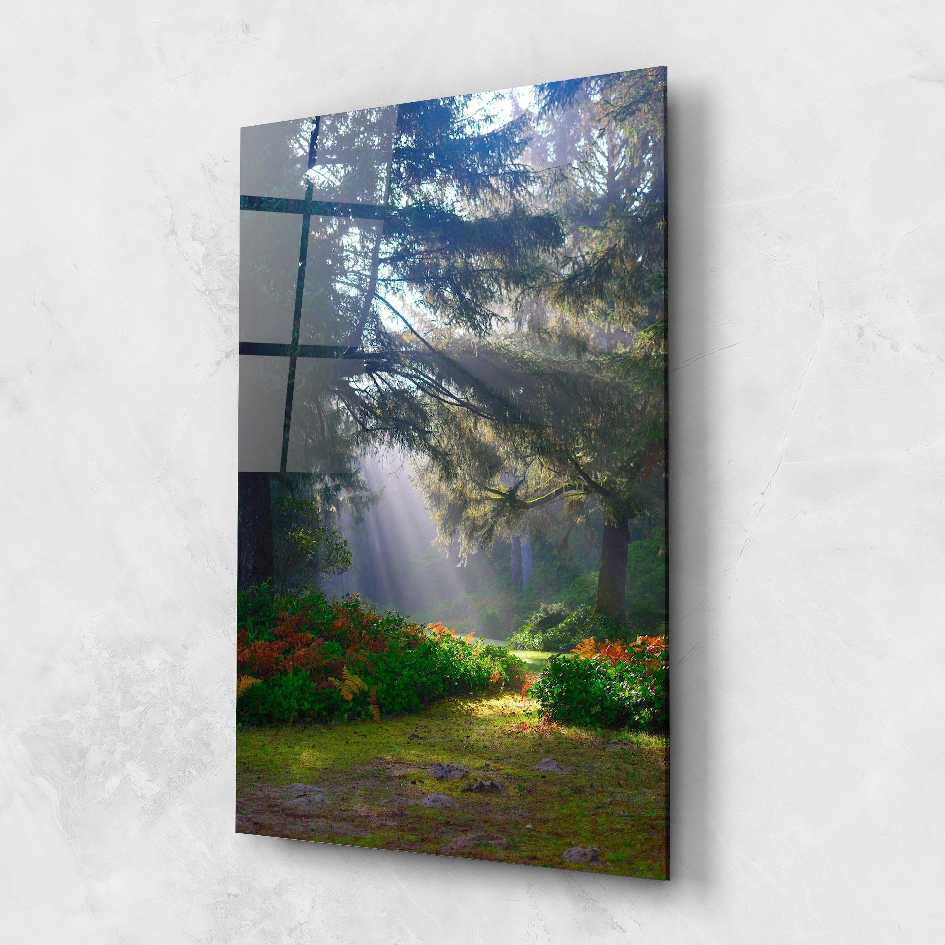 Glasbild Forest Light mockup 1