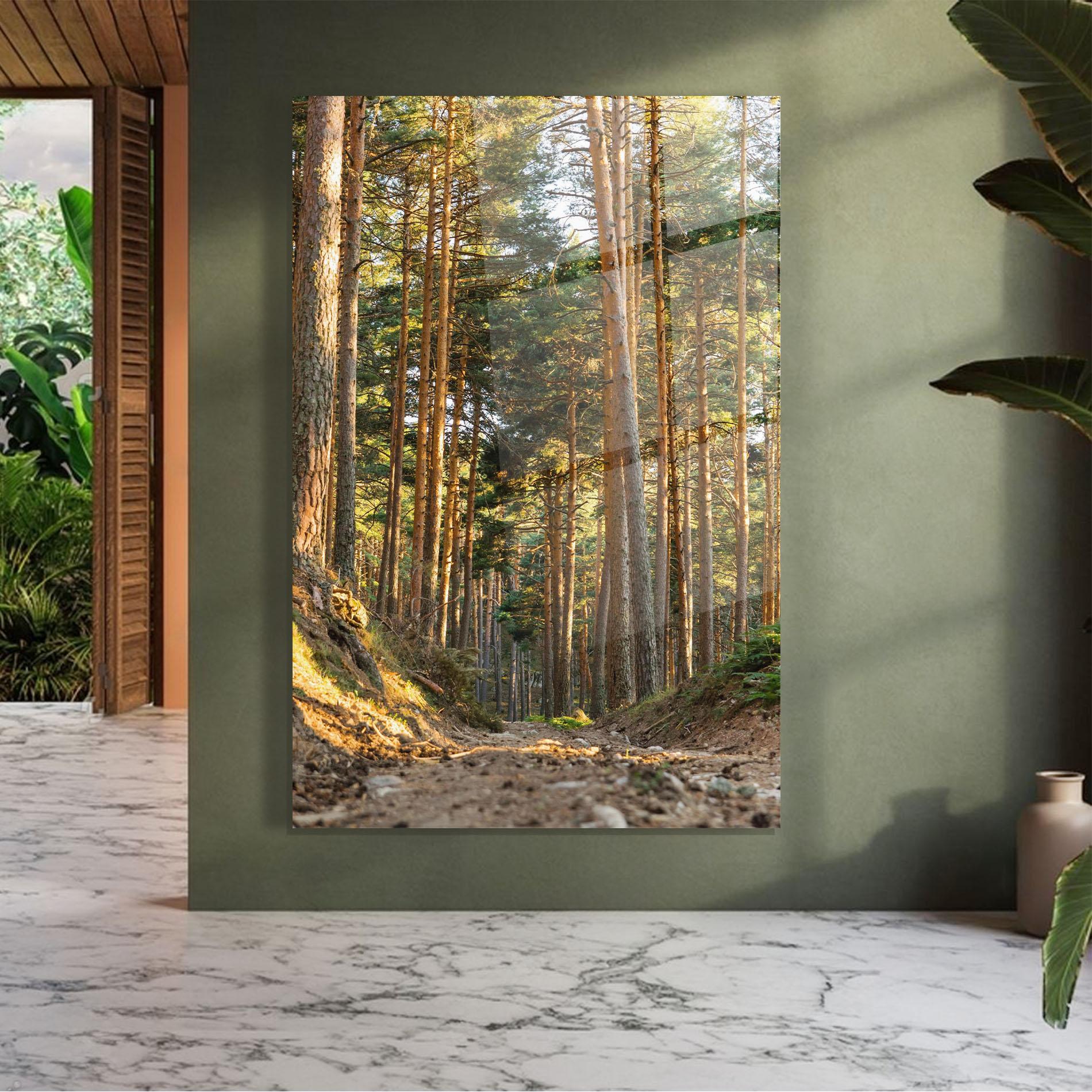 Glasbild Big Trees Forest mockup 7
