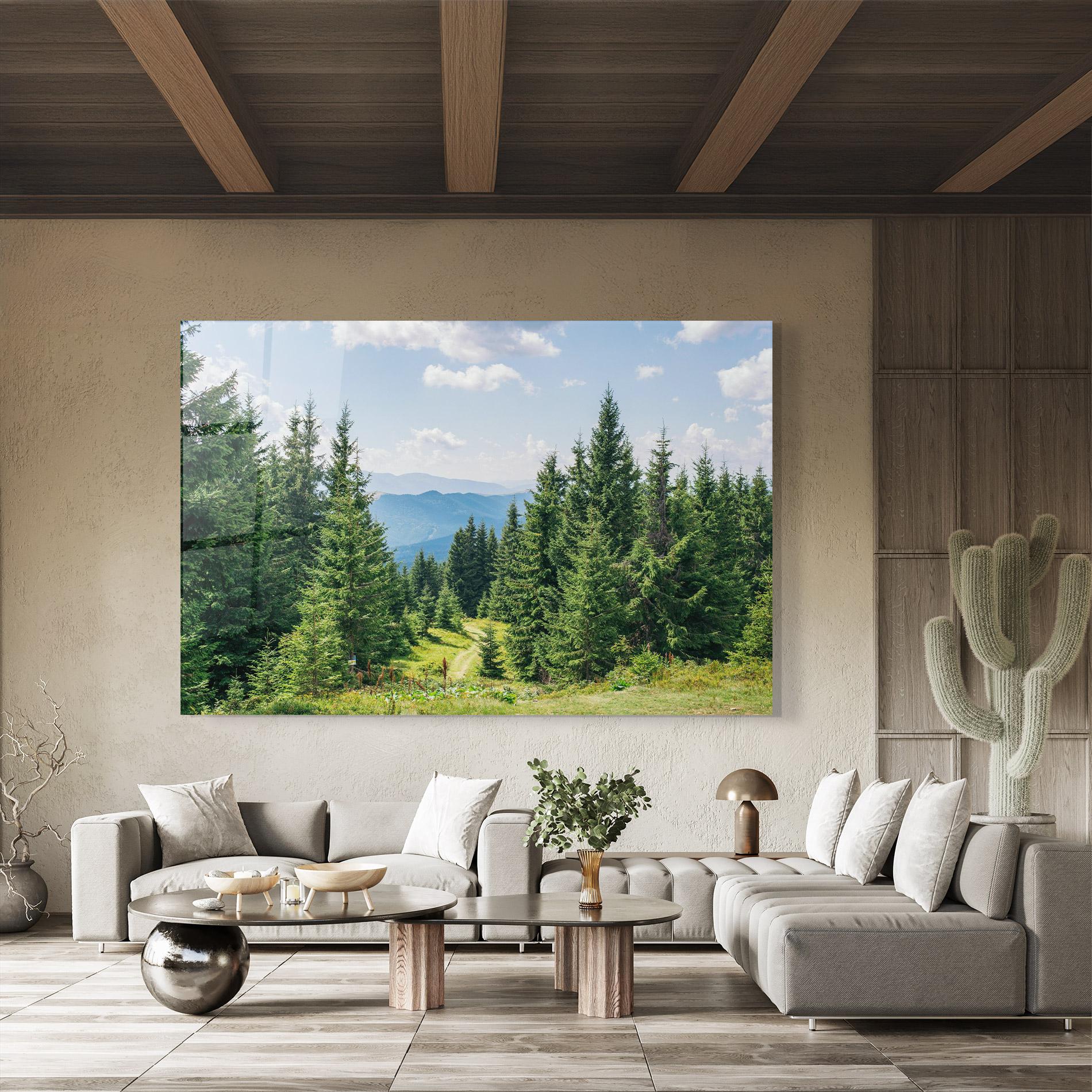 Glasbild Carpathian Mountain mockup 8