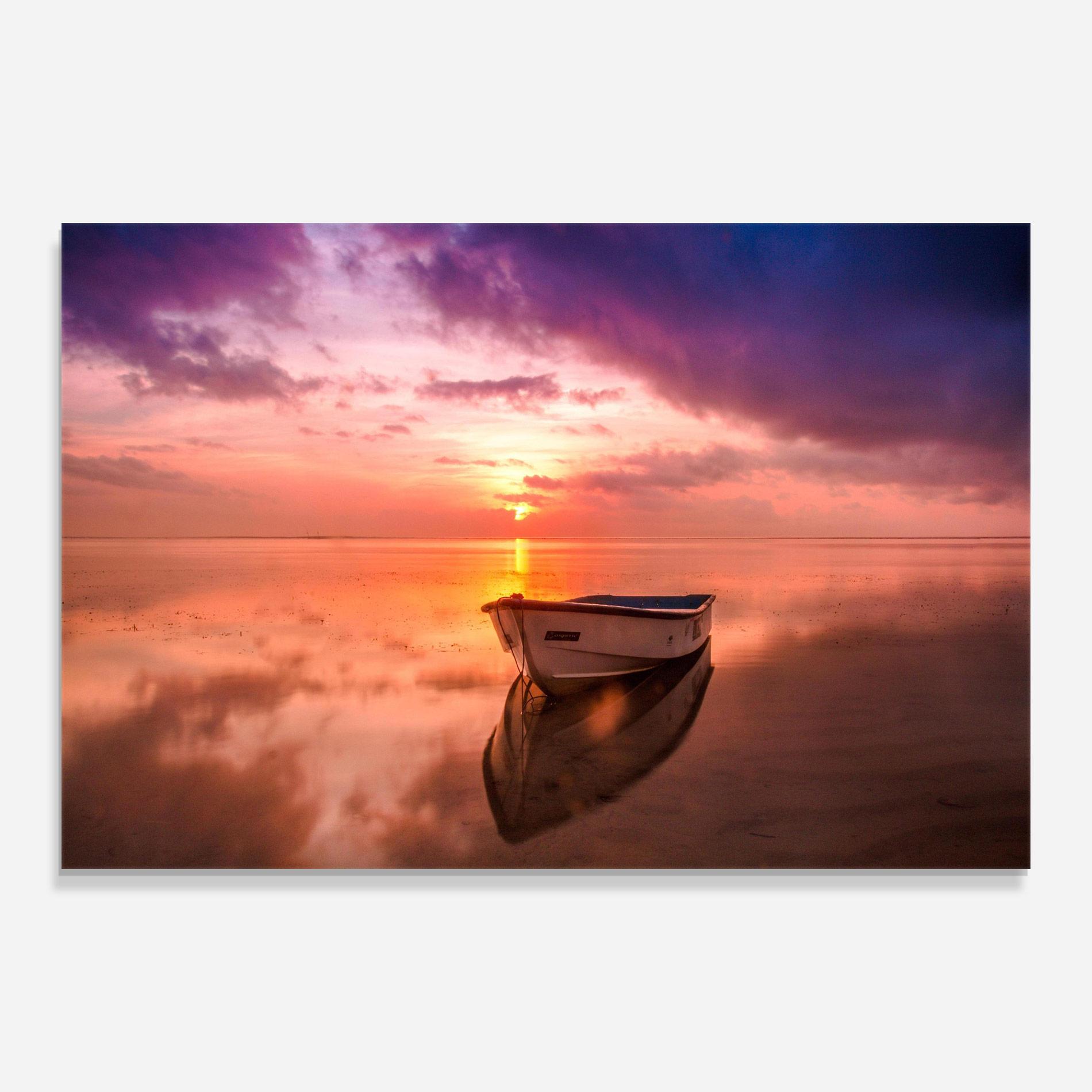 Glasbild Beach Purple View mockup 0