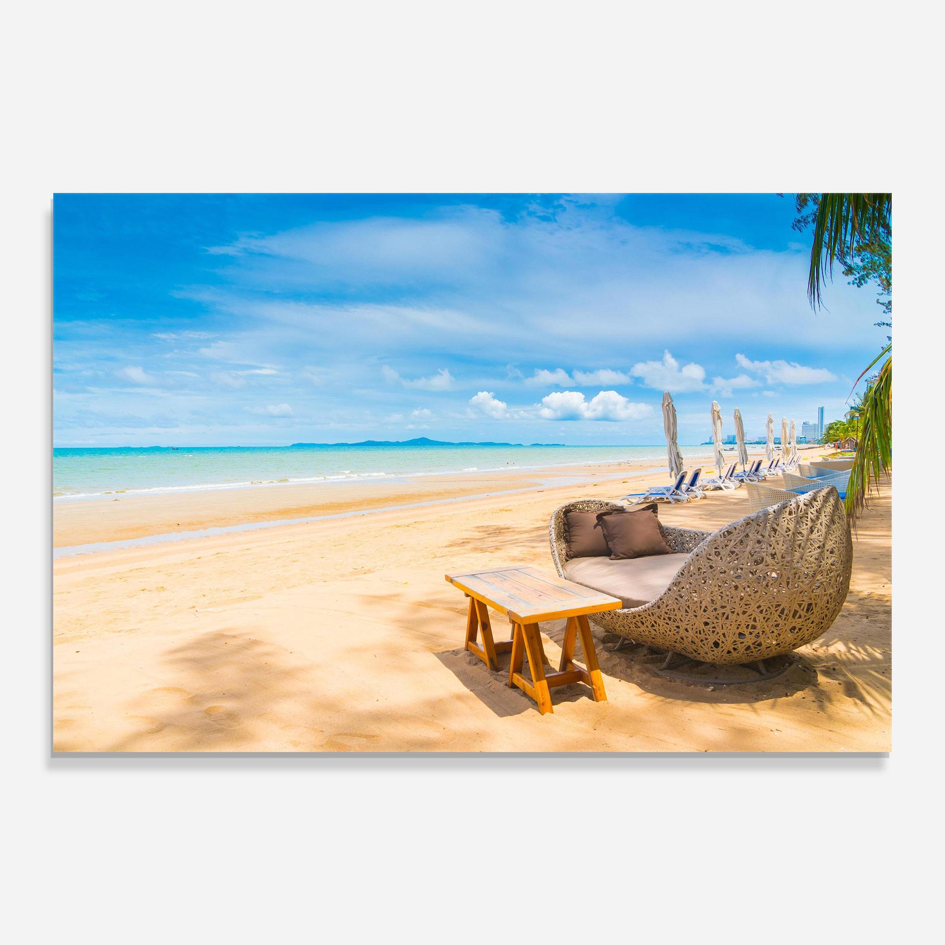 Glasbild Dinning Blue Sky mockup 0