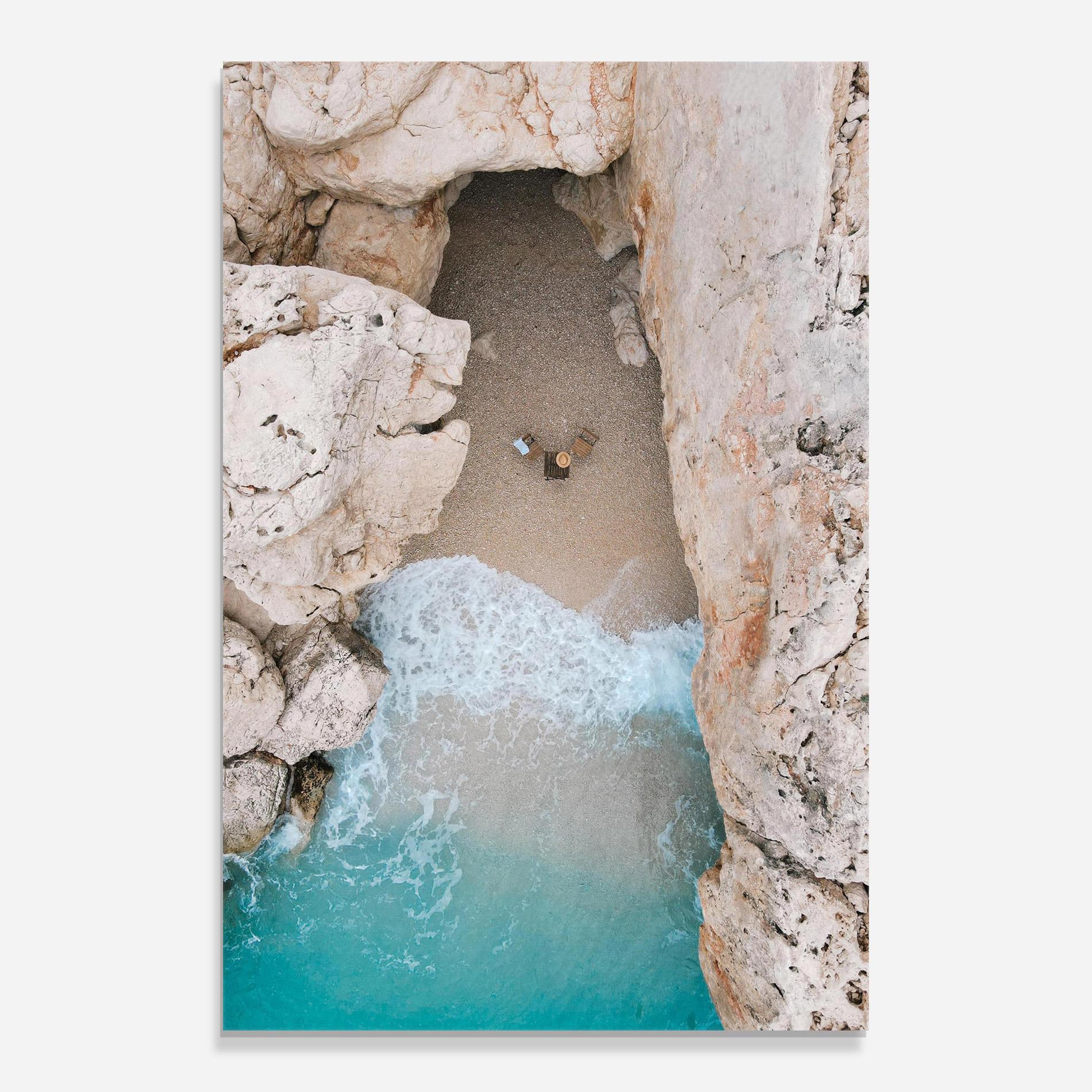 Glasbild Private White Cave mockup 0