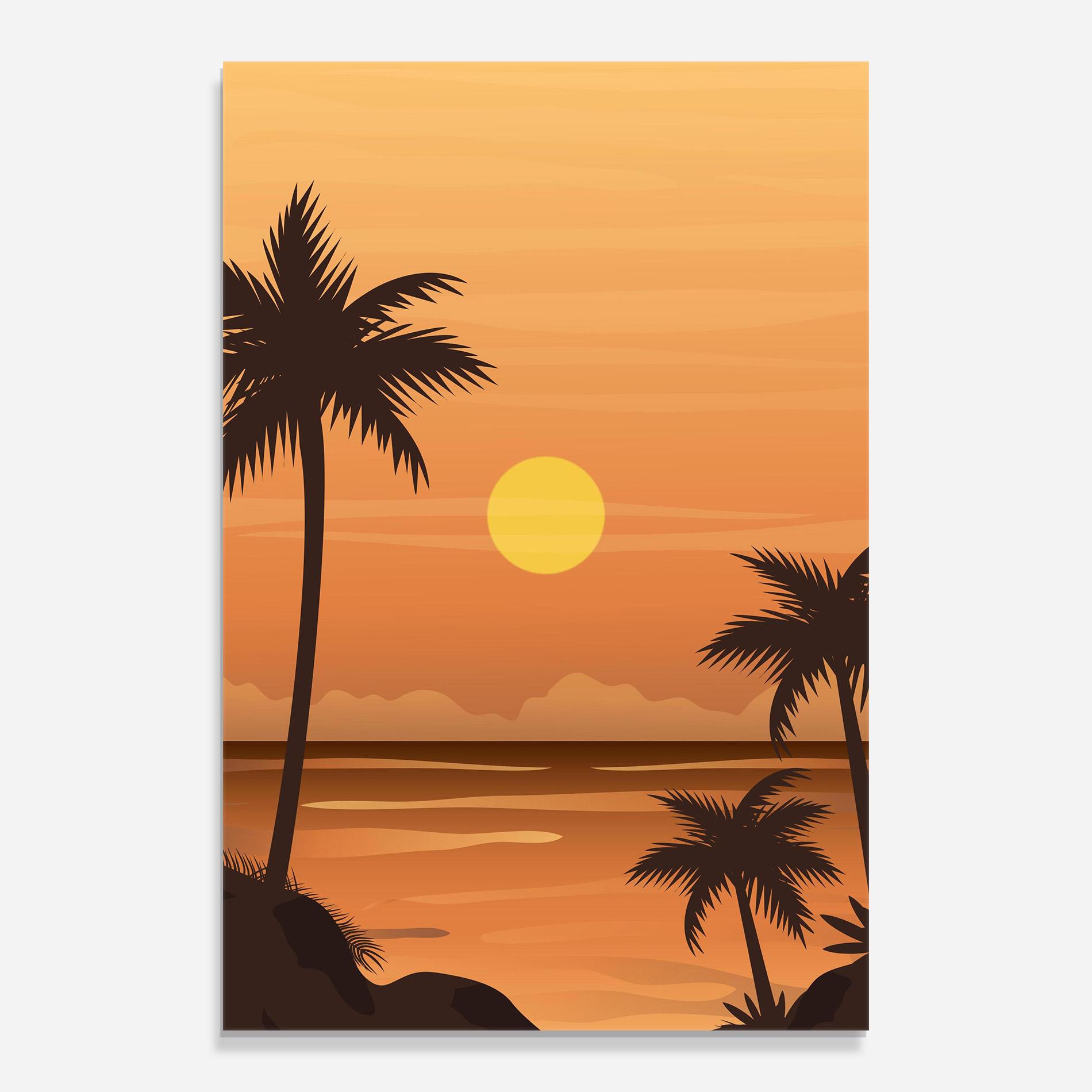 Glasbild Sunset Beach 01 mockup 0