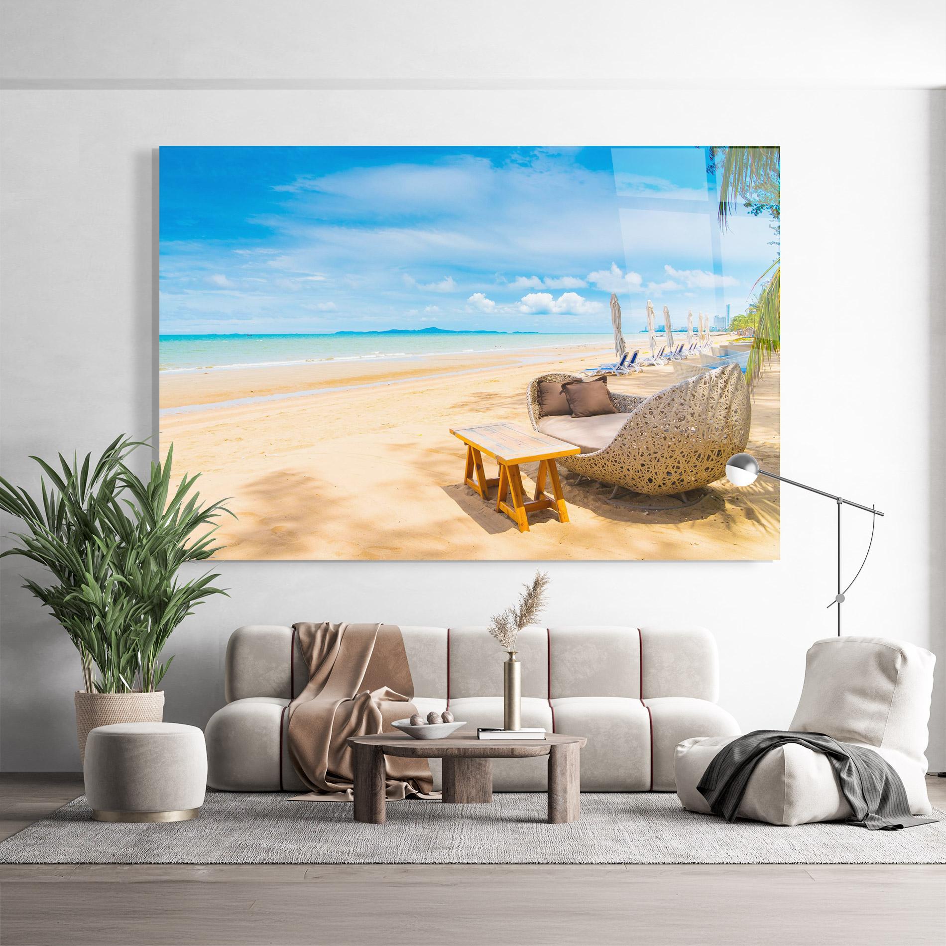 Glasbild Dinning Blue Sky mockup 9