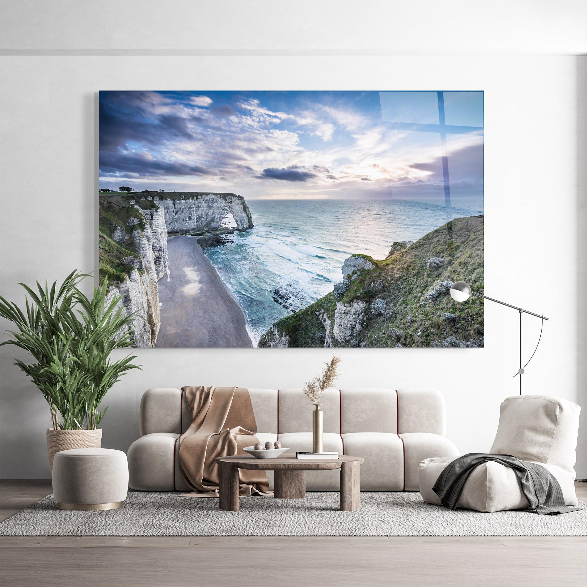 Glasbild Etretat View mockup 9