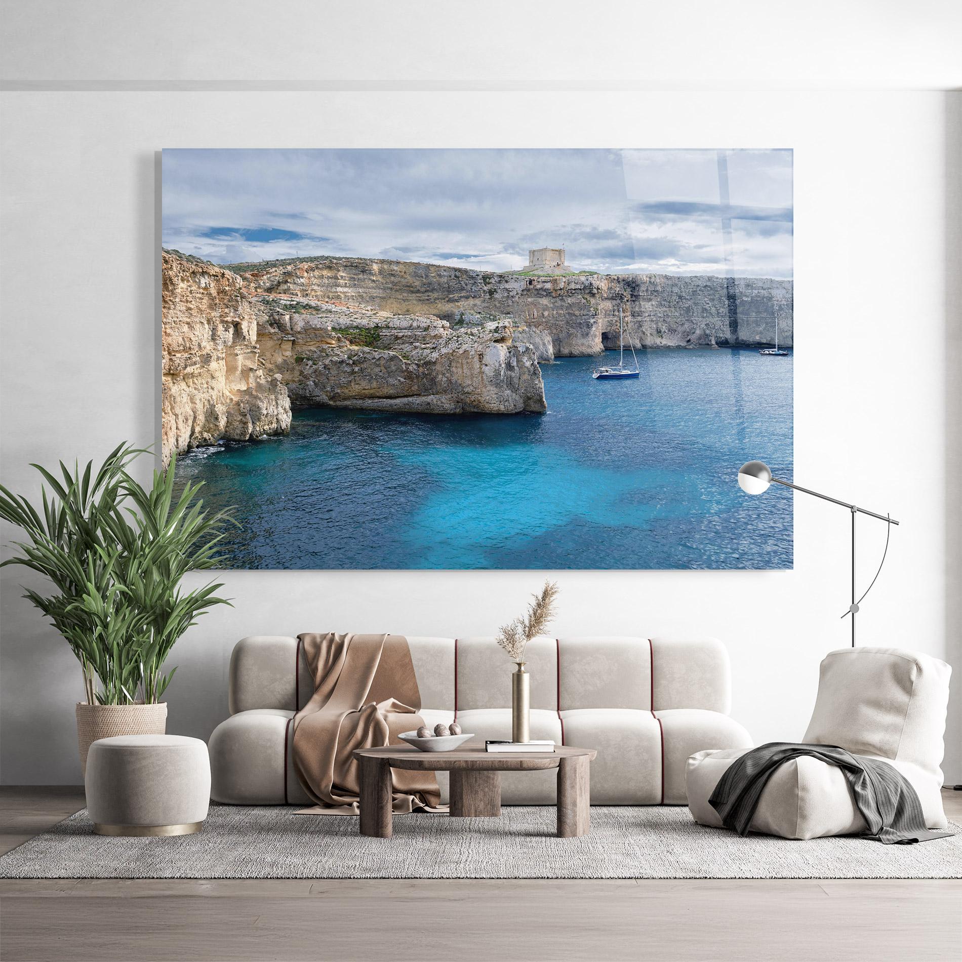 Glasbild Island Landscape mockup 9