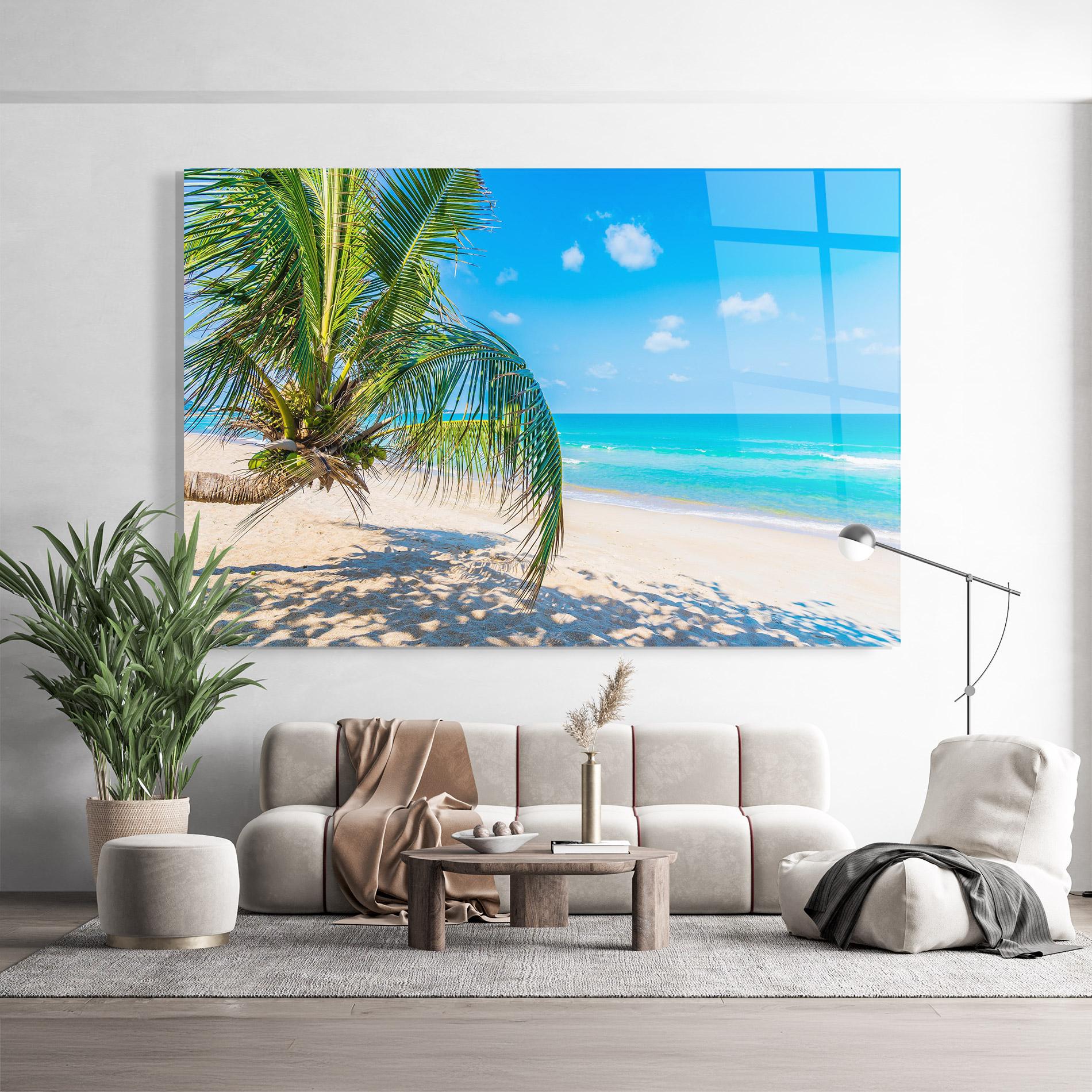 Glasbild Tropical Beach View mockup 9
