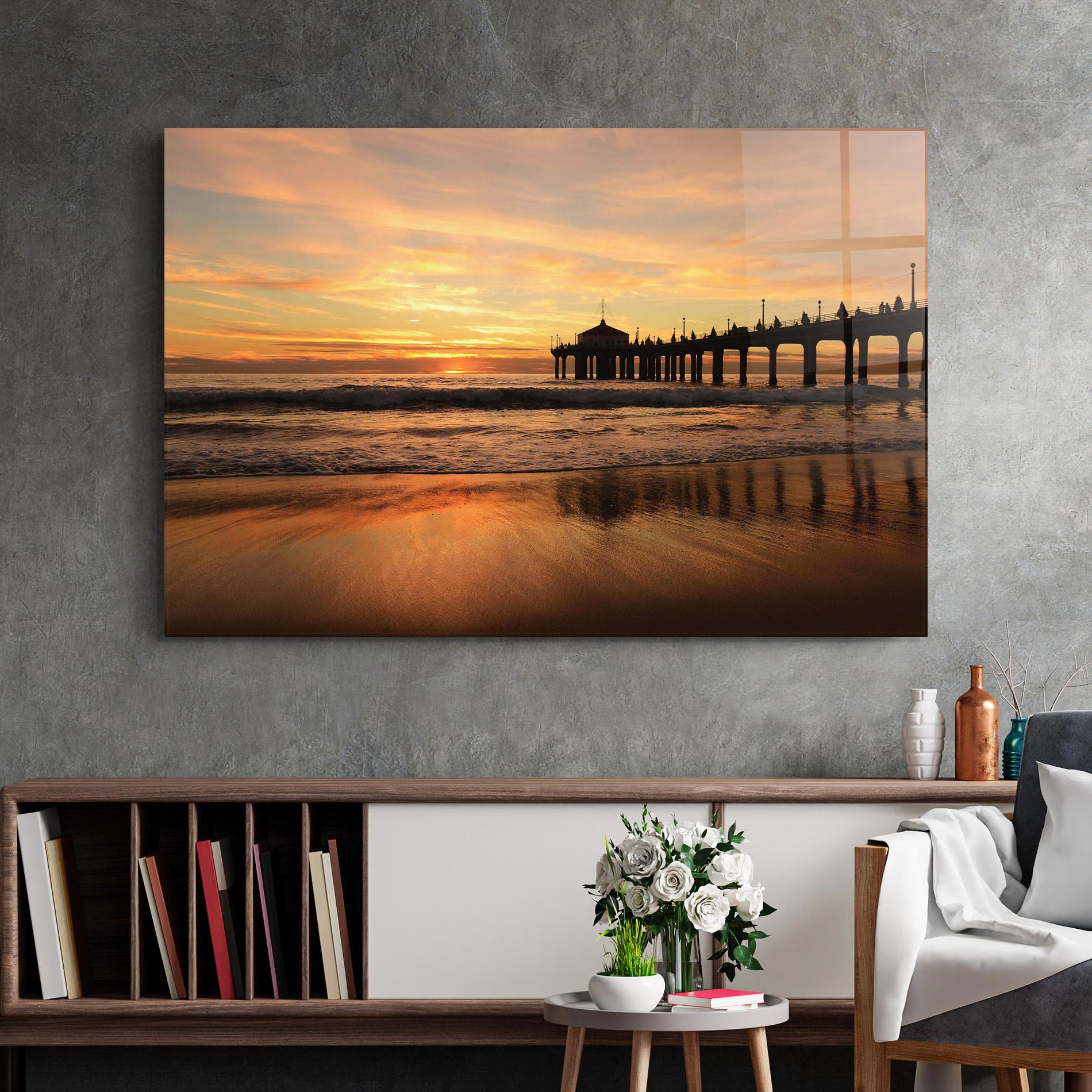 Glasbild Beach Sunset View mockup 2