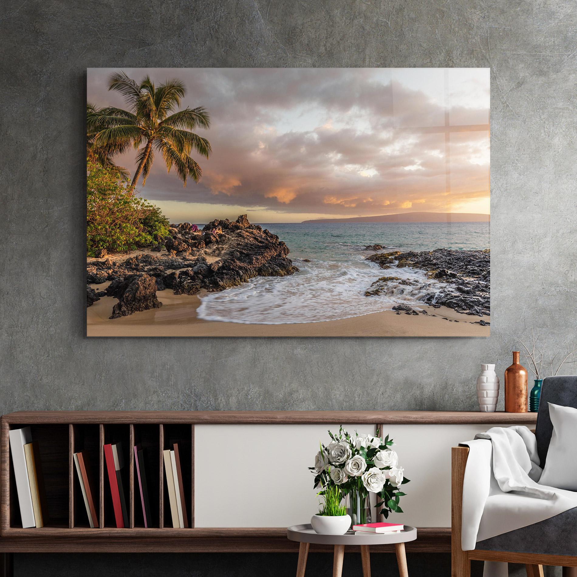 Glasbild Beautiful Beach Landscape mockup 2