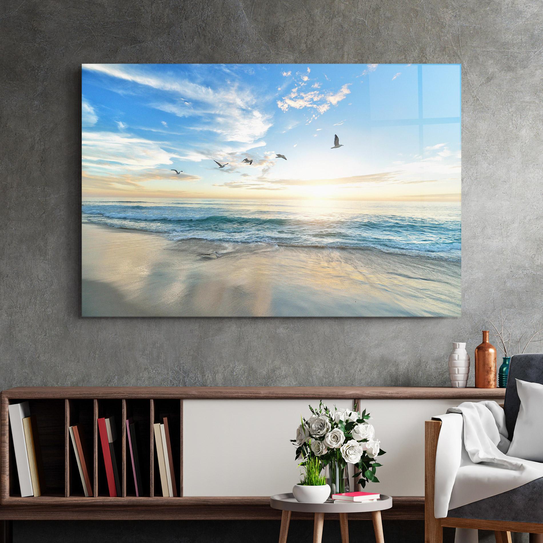 Glasbild Beautiful Beach mockup 2