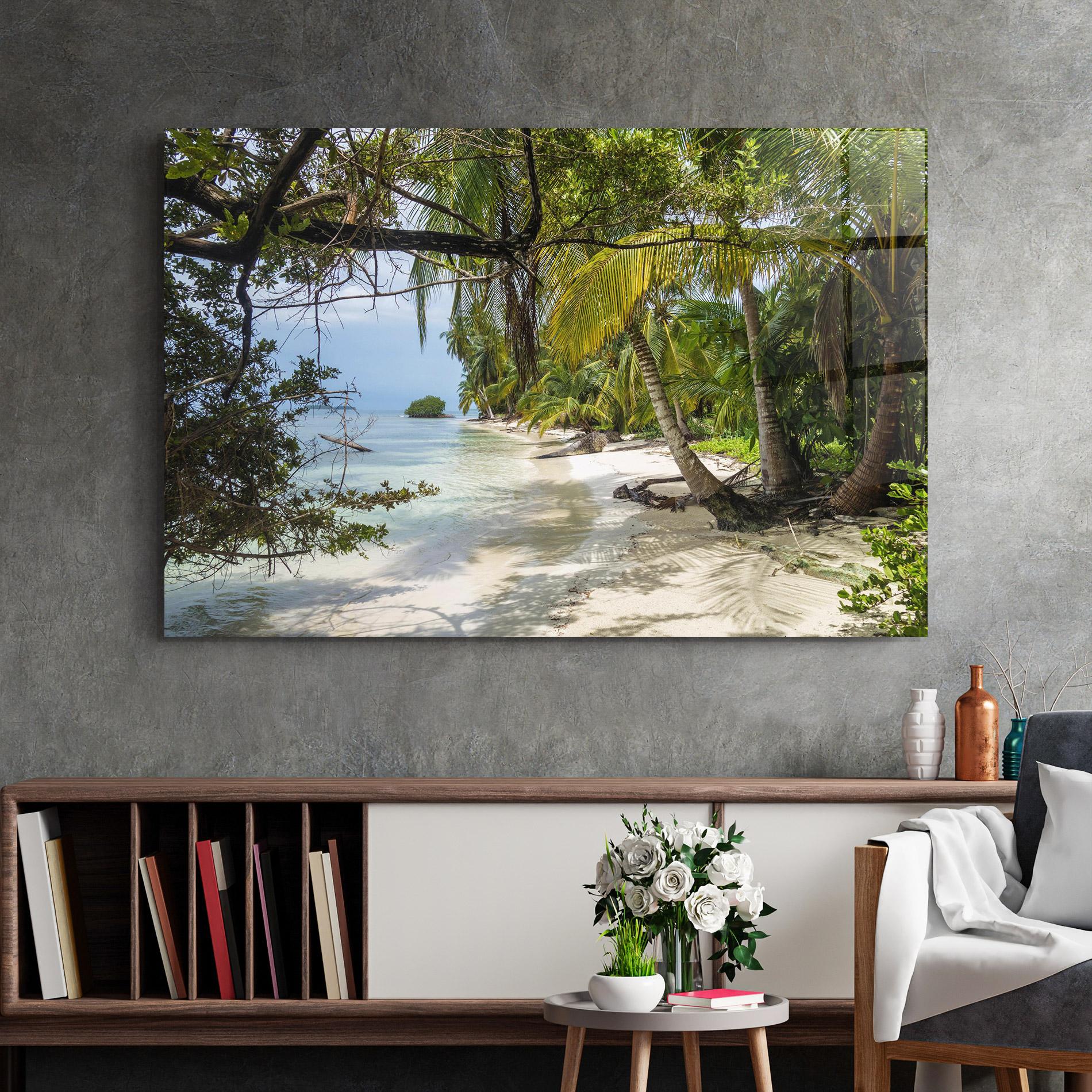 Glasbild Island Beach mockup 2