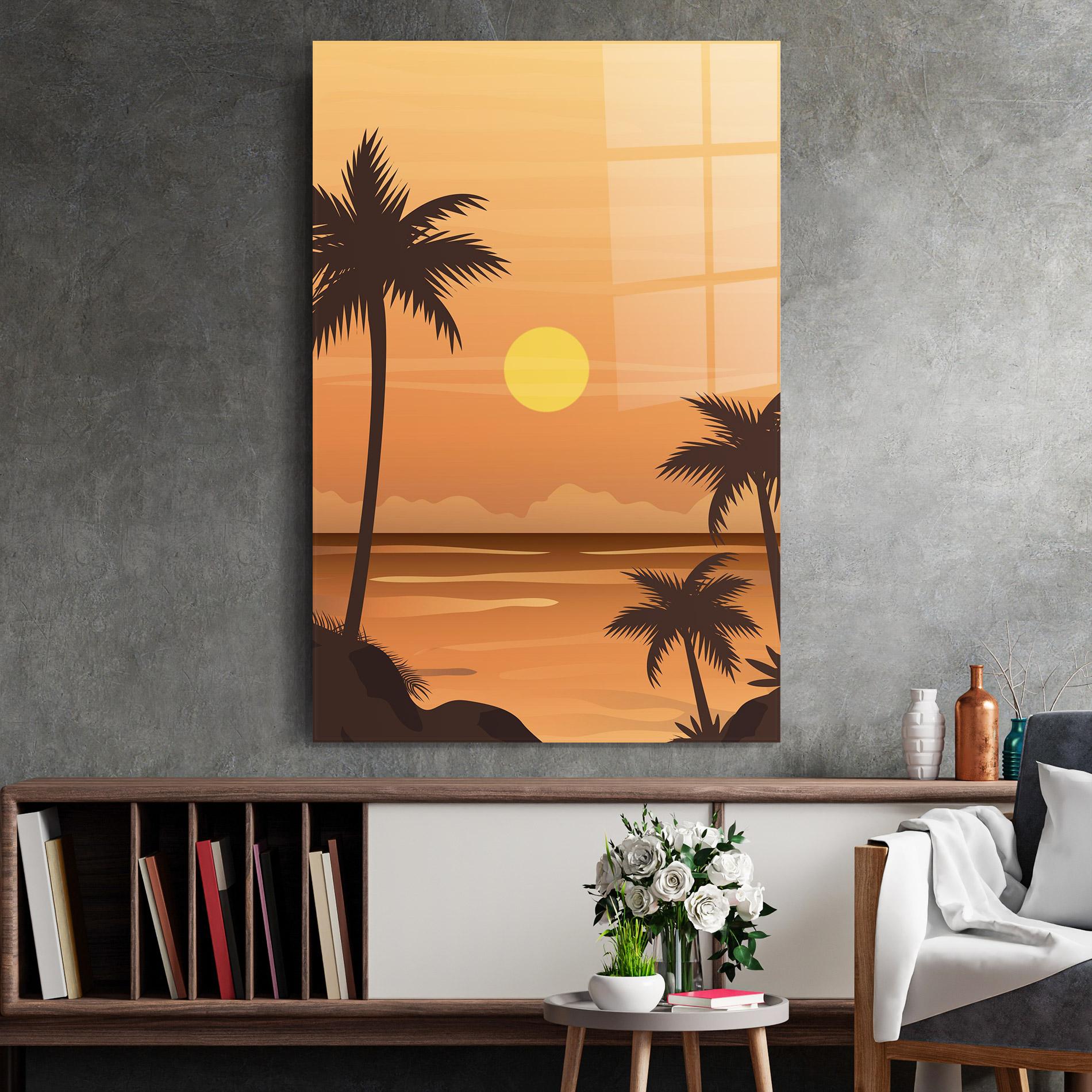 Glasbild Sunset Beach 01 mockup 2