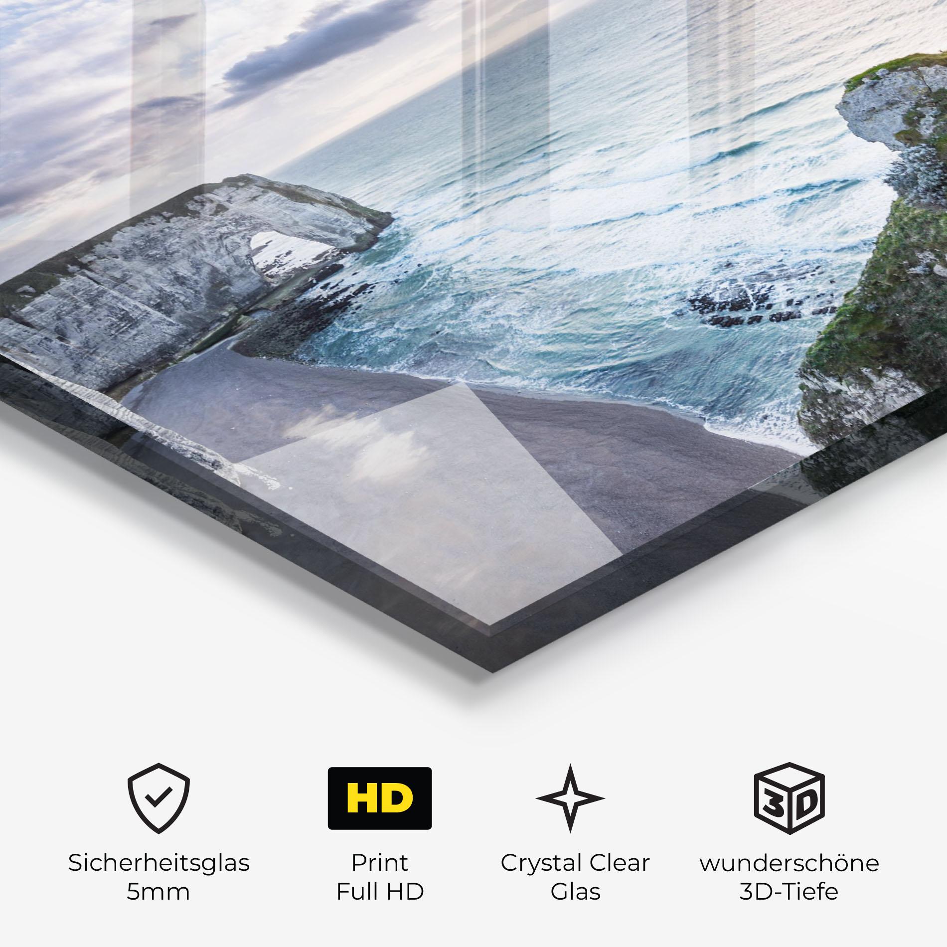 Glasbild Etretat View mockup 3