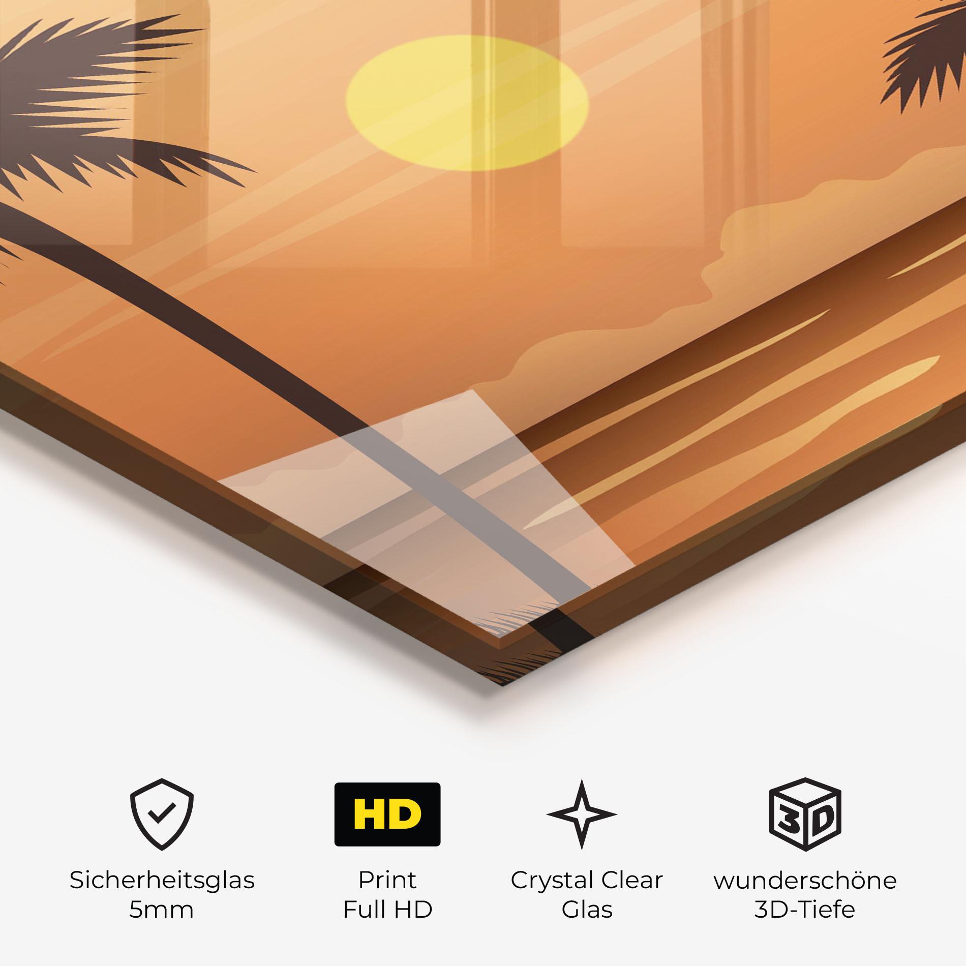 Glasbild Sunset Beach 01 mockup 3