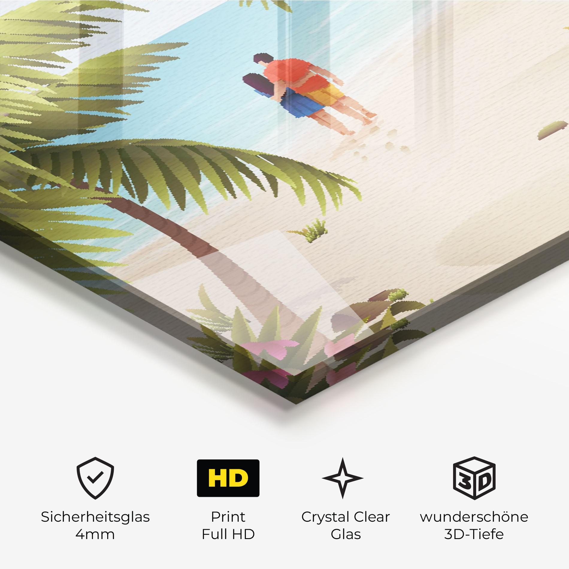 Glasbild Couple Beach mockup 3