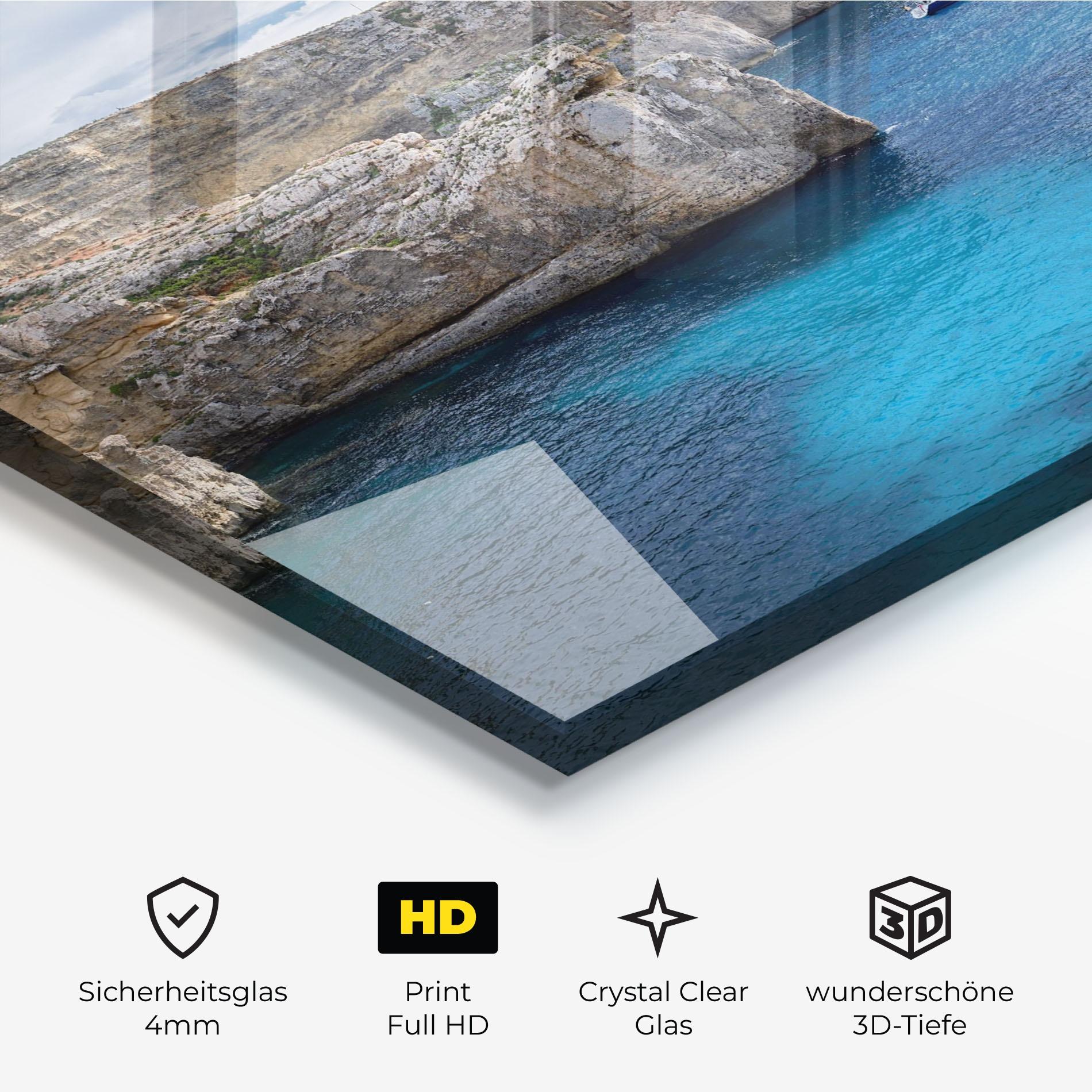 Glasbild Island Landscape mockup 3