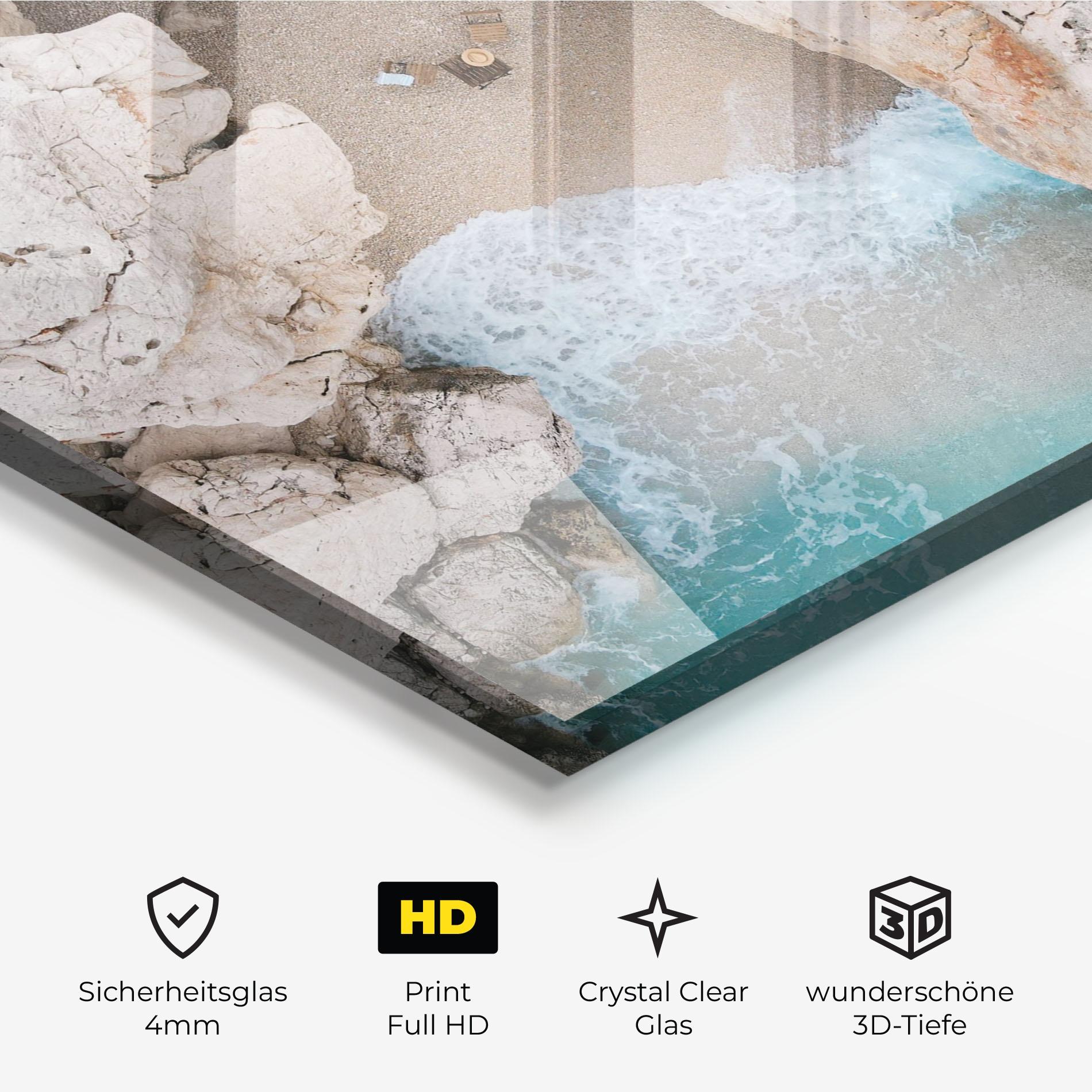 Glasbild Private White Cave mockup 3