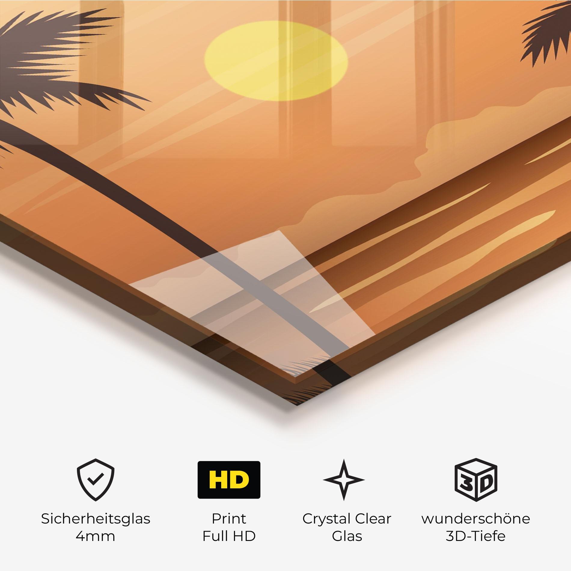 Glasbild Sunset Beach 01 mockup 3