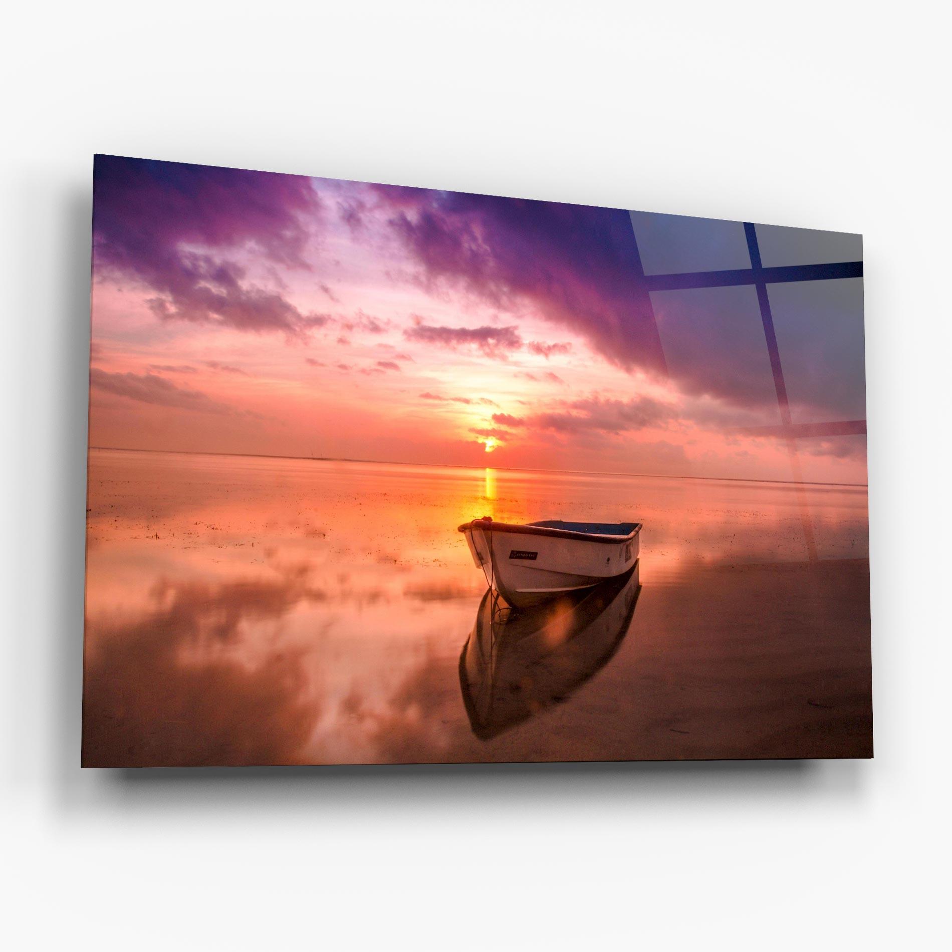Glasbild Beach Purple View mockup 6