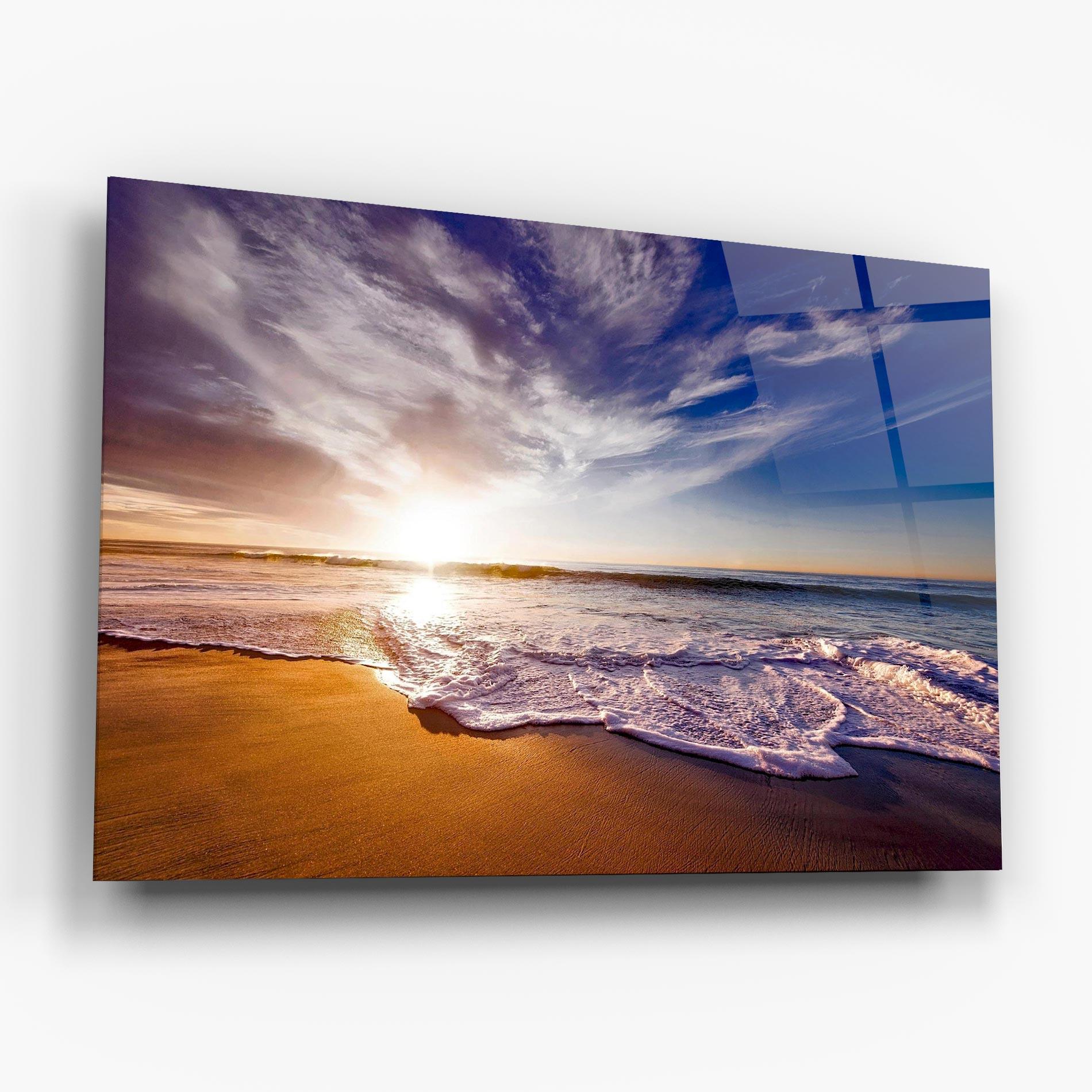 Glasbild Beach Sunrise mockup 6