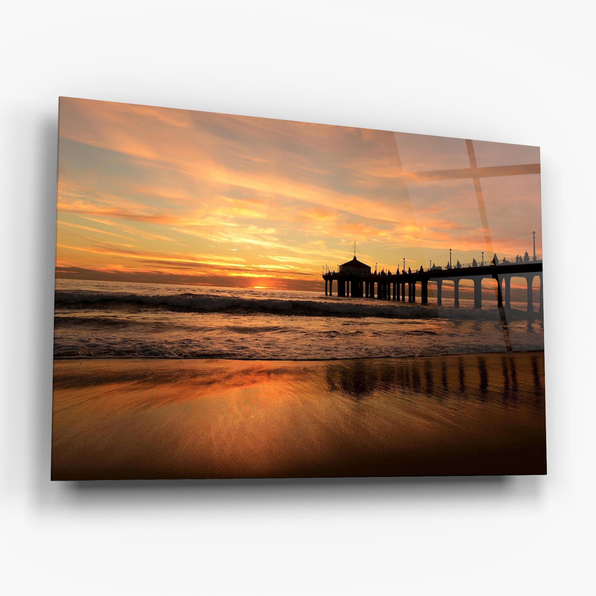 Glasbild Beach Sunset View mockup 6