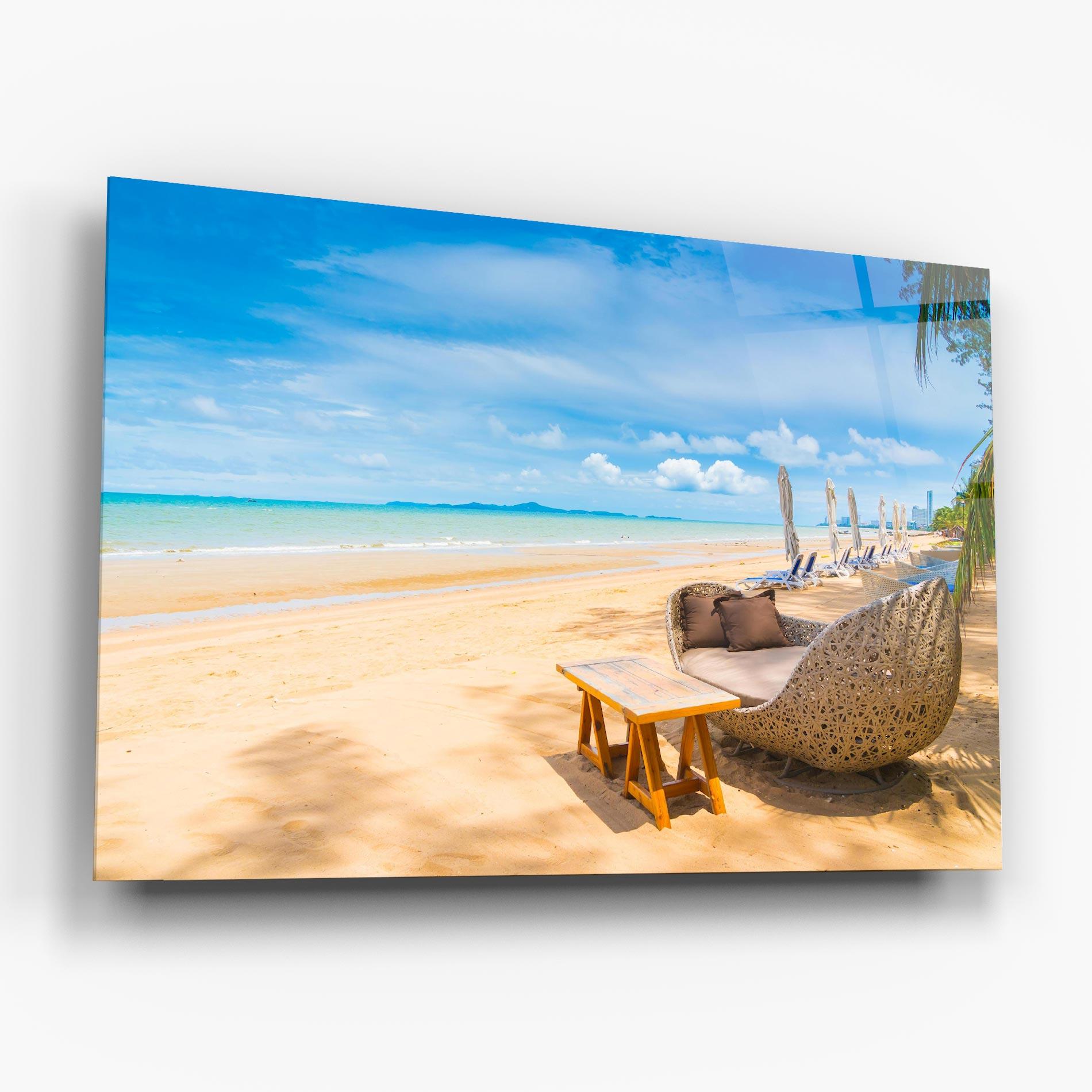 Glasbild Dinning Blue Sky mockup 6