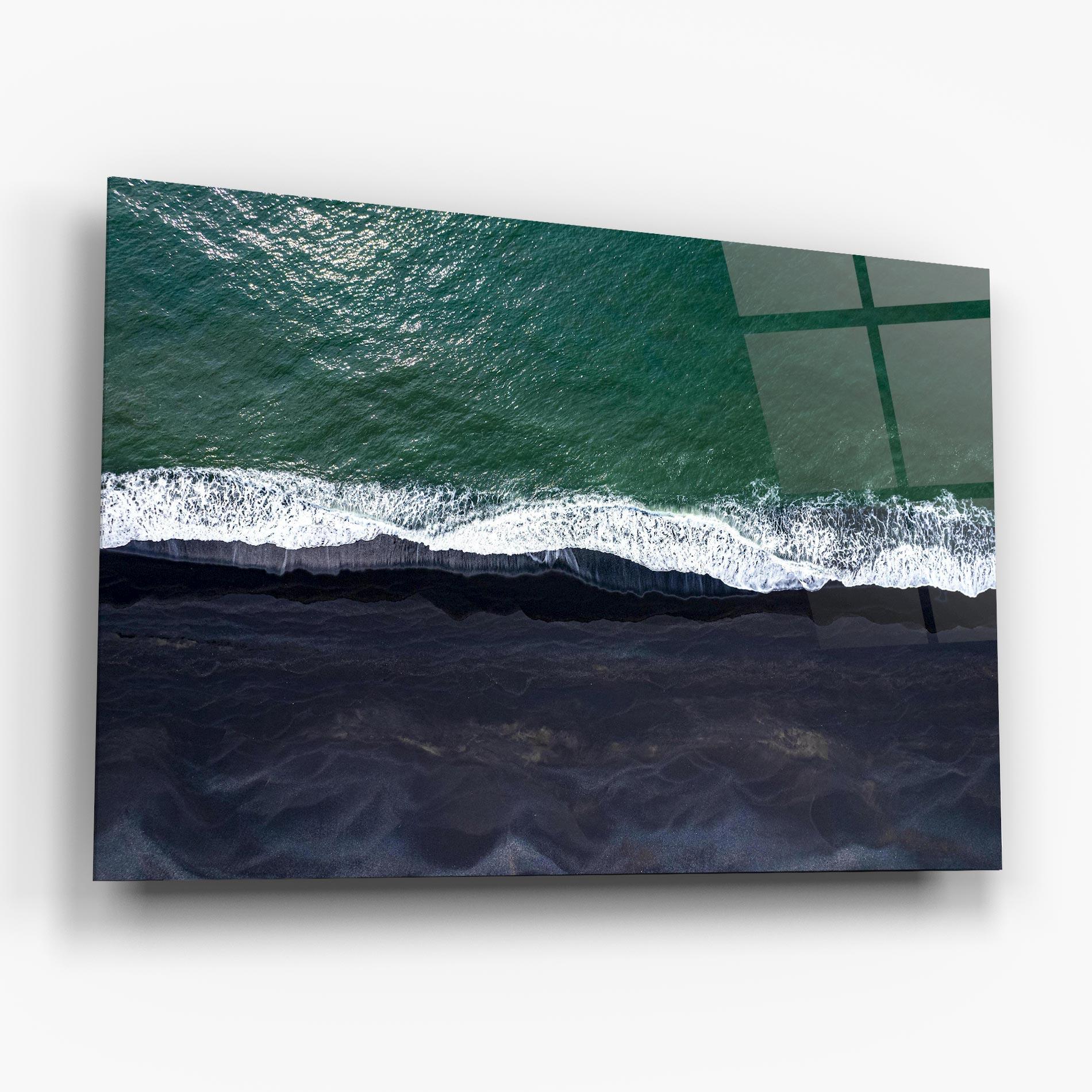 Glasbild Green Blue Beach mockup 6