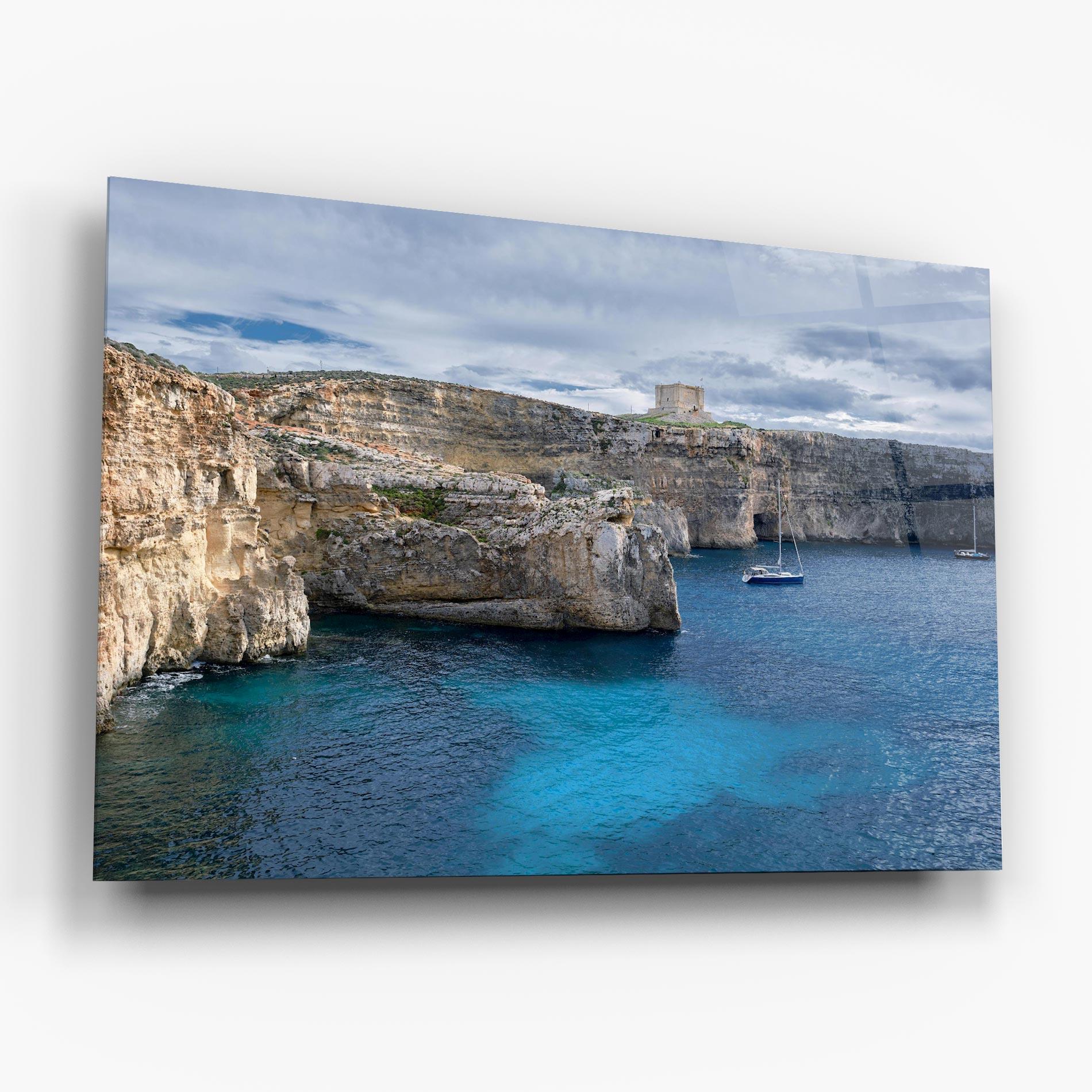 Glasbild Island Landscape mockup 6