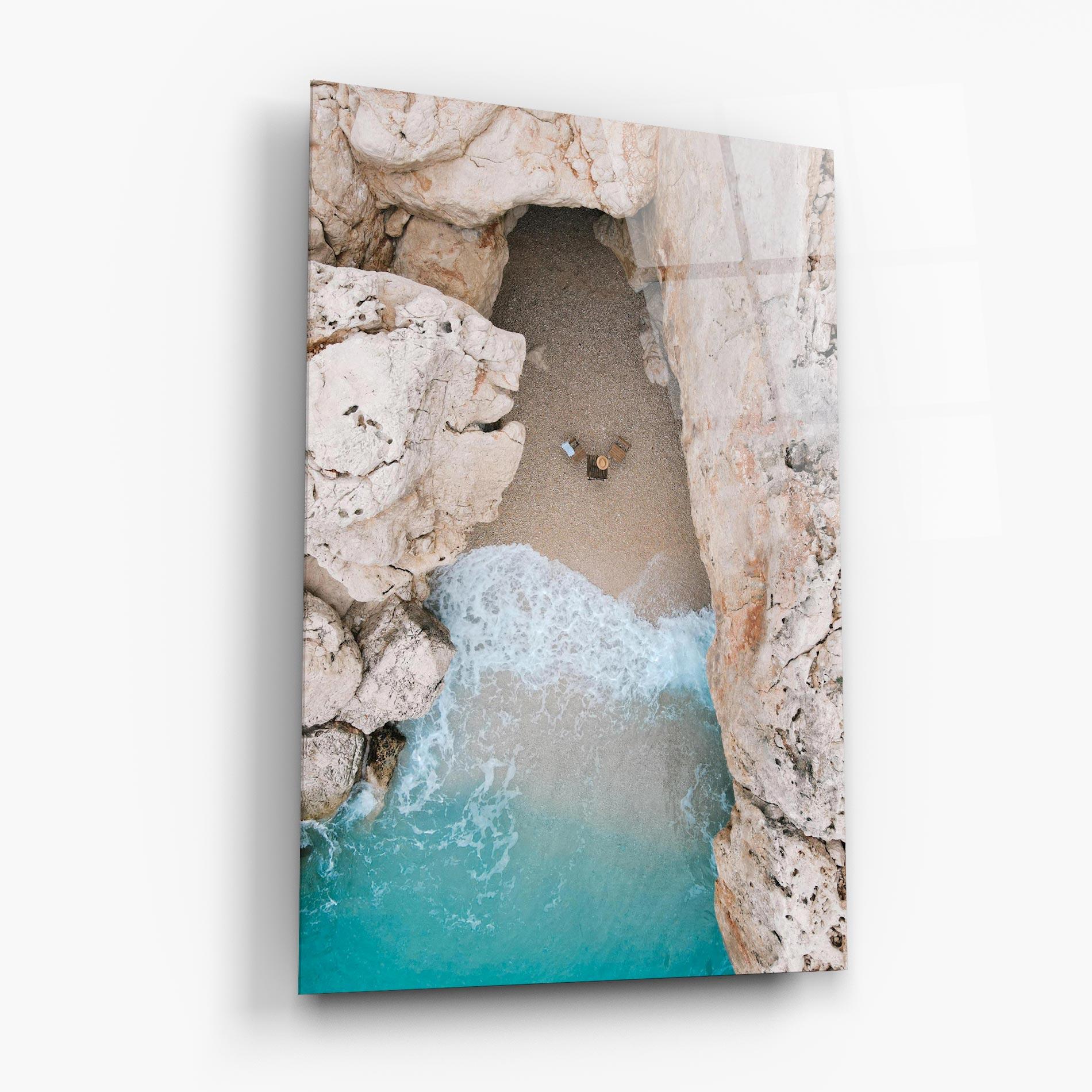Glasbild Private White Cave mockup 6