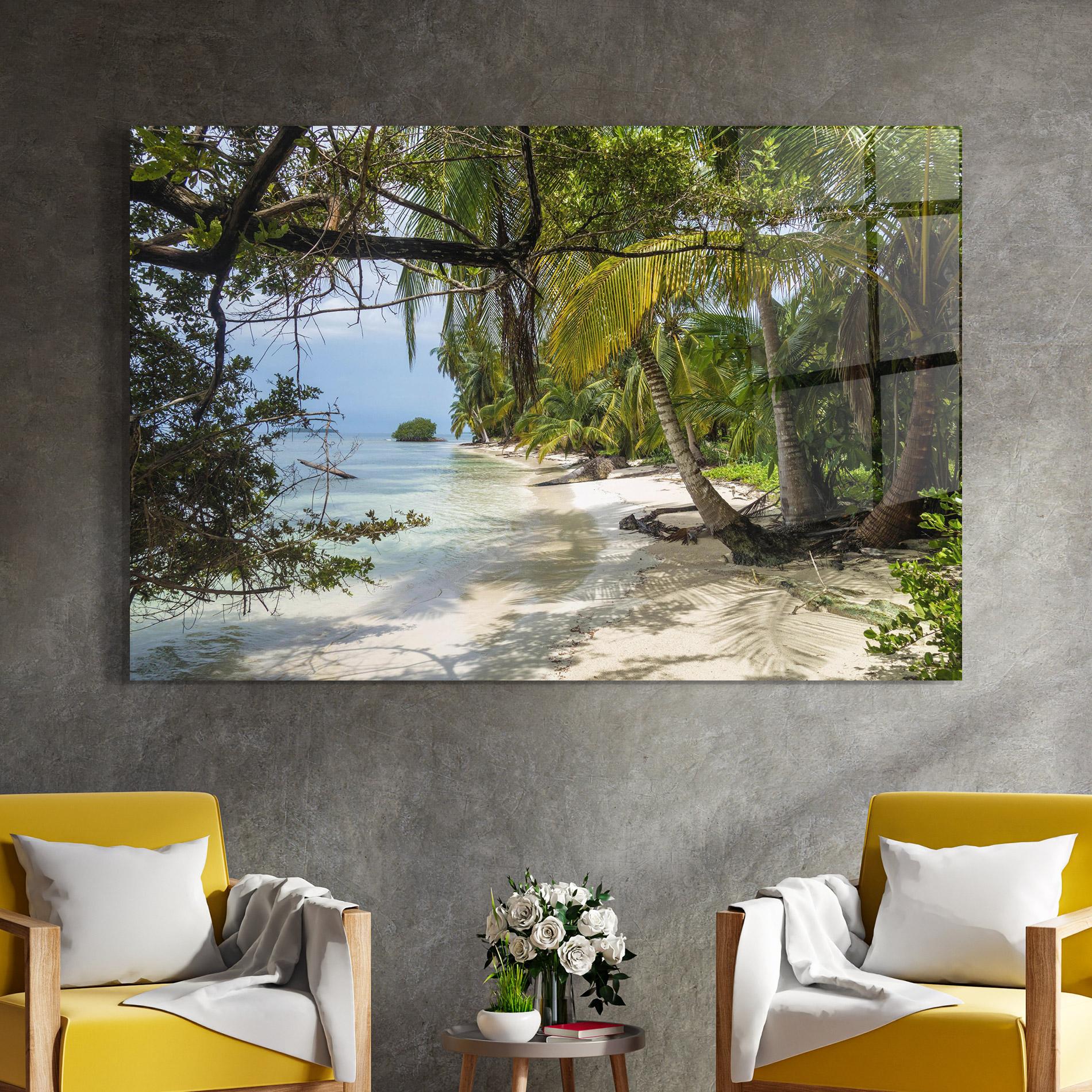 Glasbild Island Beach mockup 4