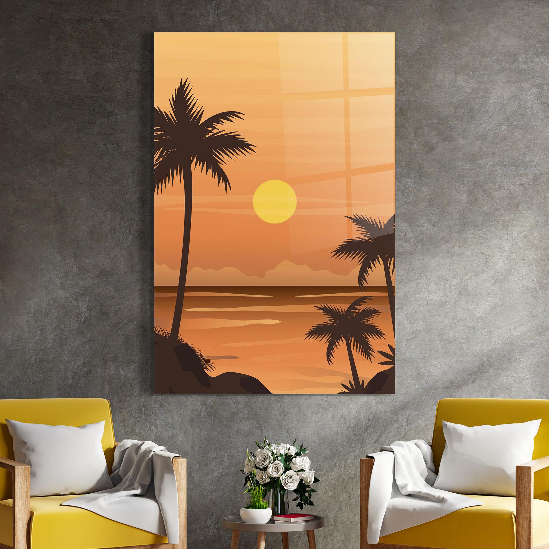 Glasbild Sunset Beach 01 mockup 4