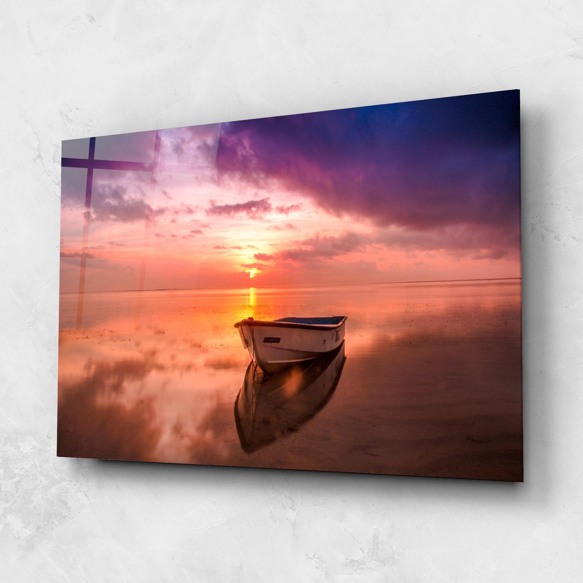 Glasbild Beach Purple View mockup 1