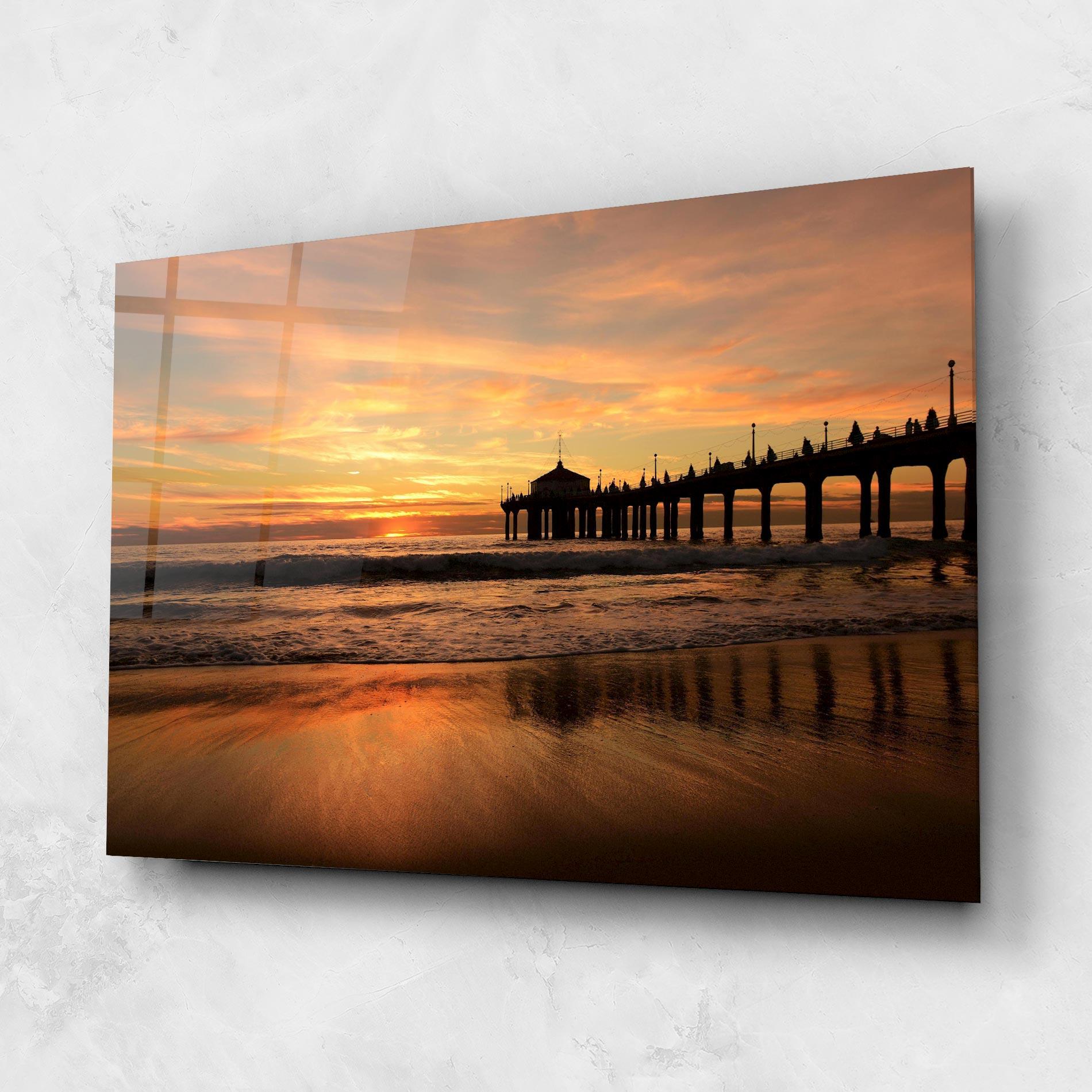 Glasbild Beach Sunset View mockup 1