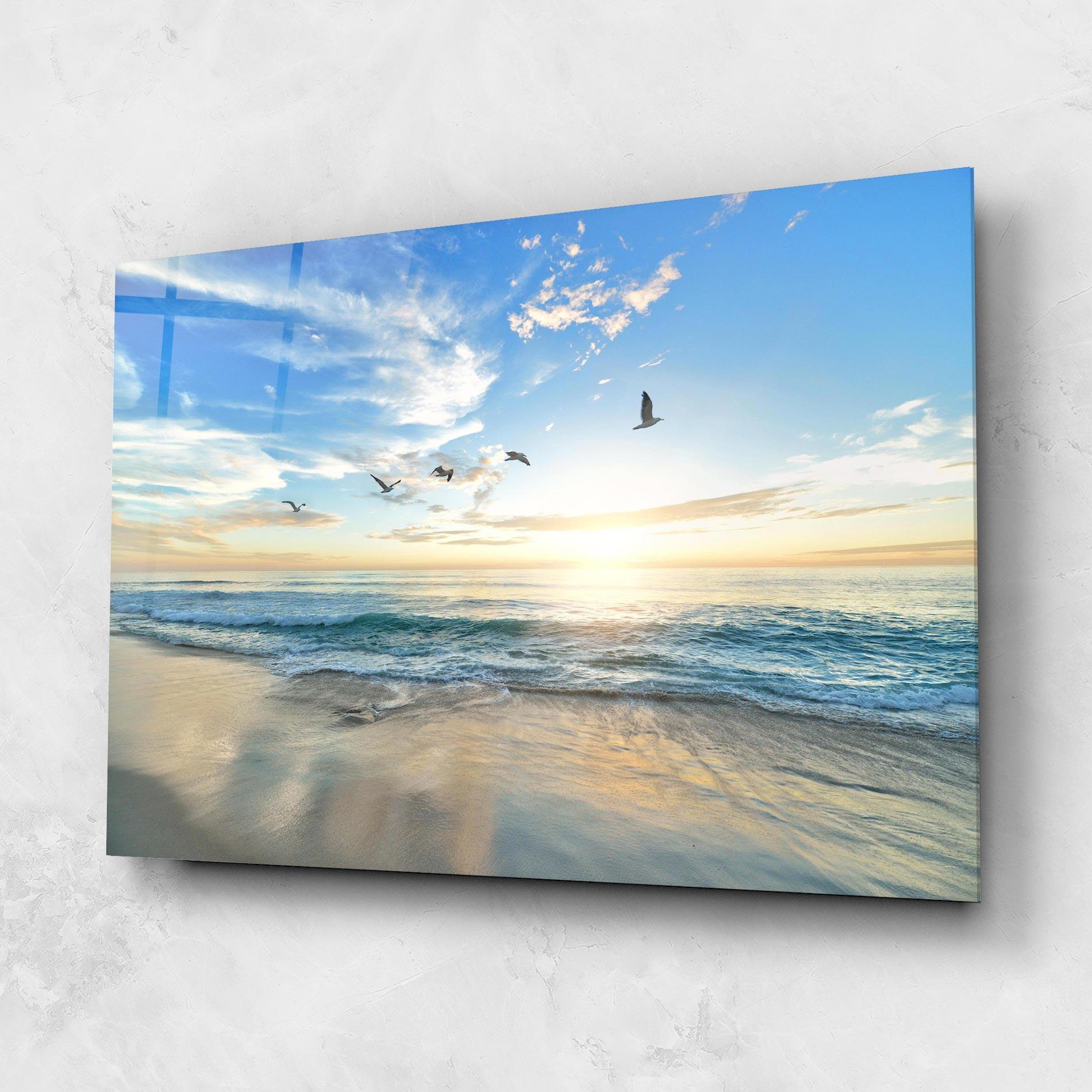 Glasbild Beautiful Beach mockup 1
