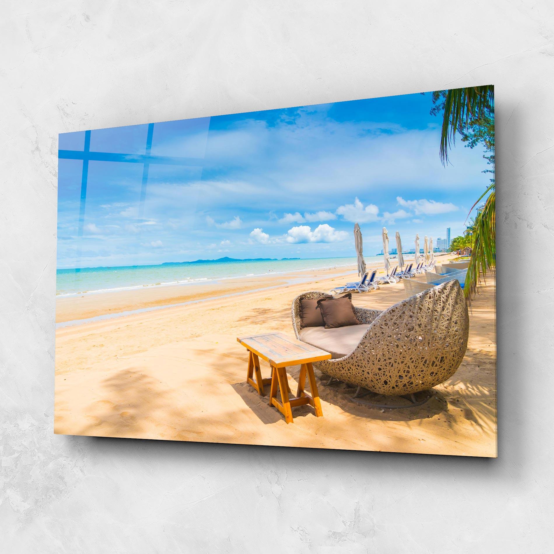 Glasbild Dinning Blue Sky mockup 1