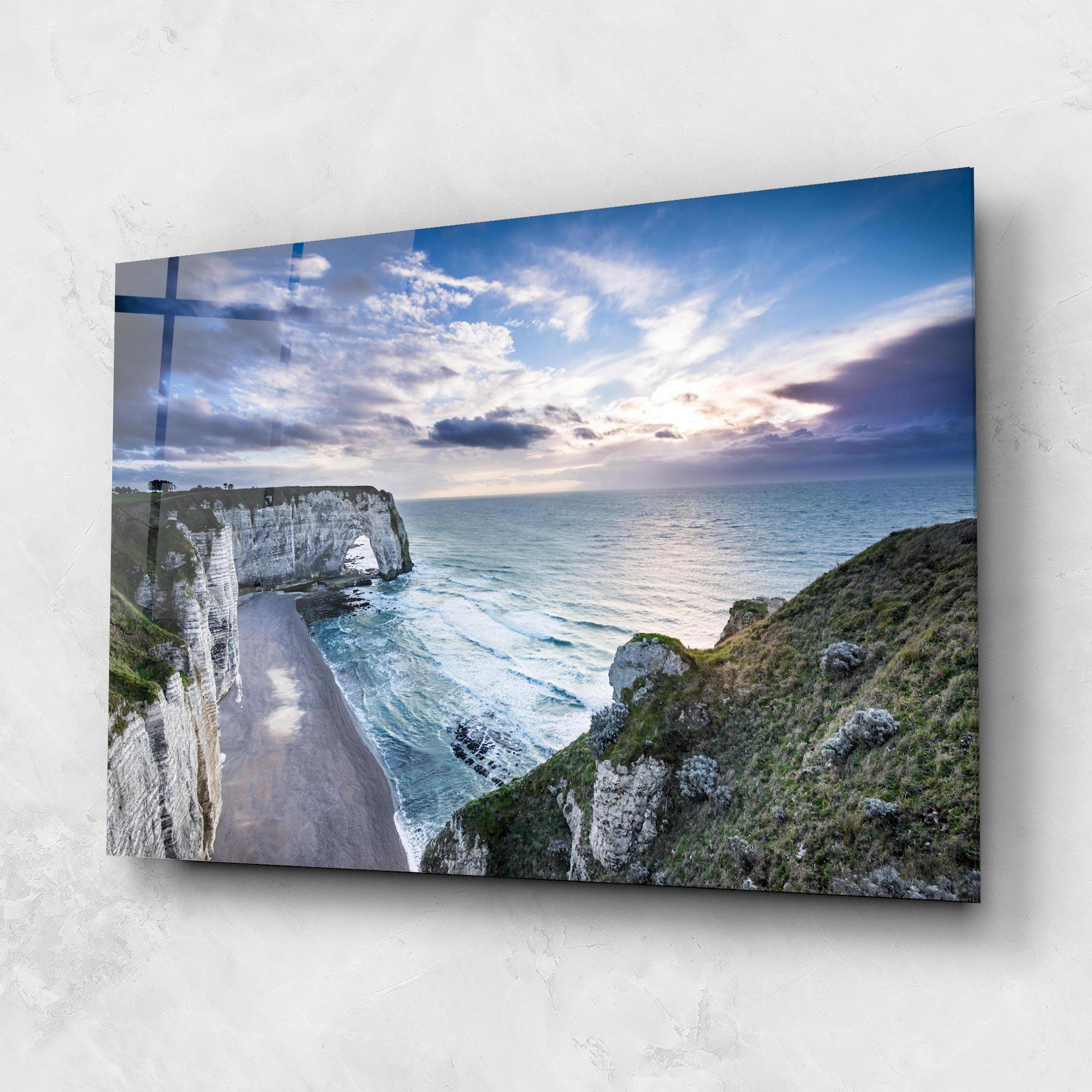 Glasbild Etretat View mockup 1
